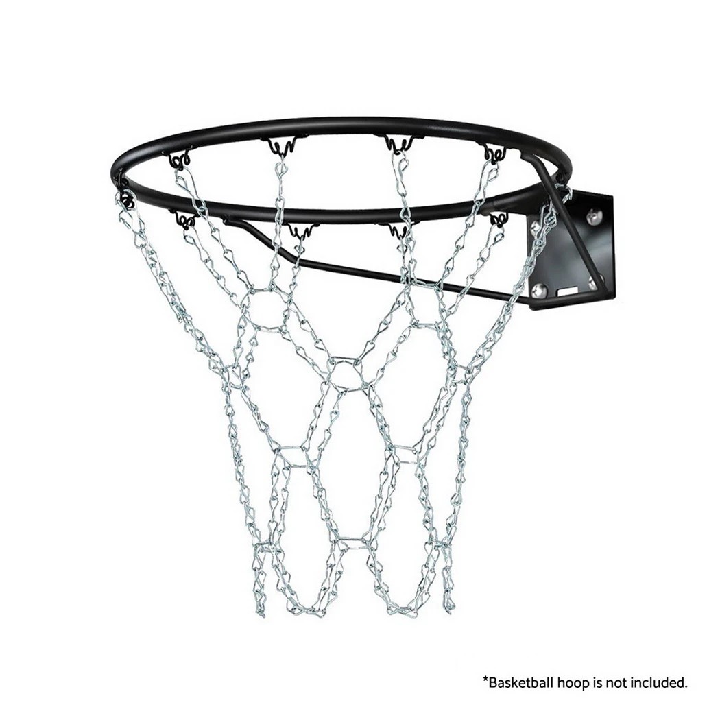 1 Everfit Basketball Ring Metal Braided Chain Net 12 Loop - Silver, 1 of 6