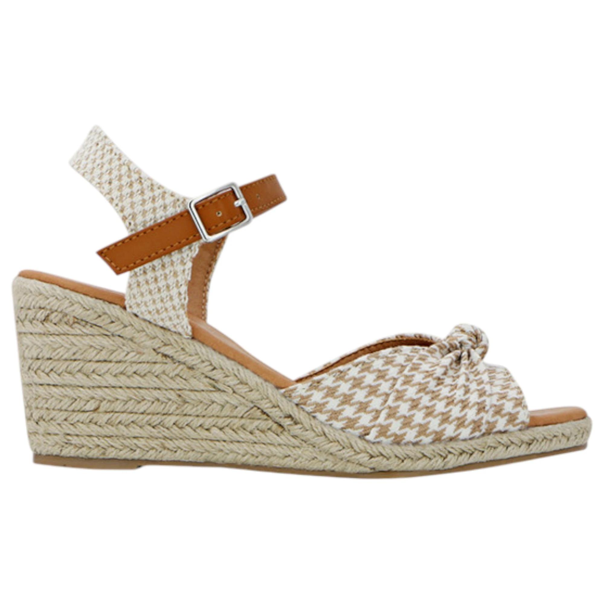 1 Bellissimo Womens Lou Wedge Sandals TAN MULTI, 1 of 3