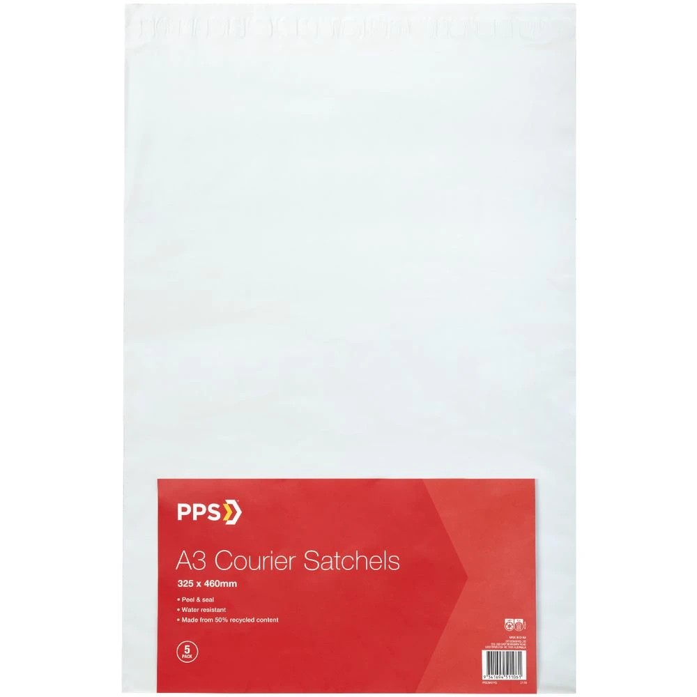 2 PPS Courier Bag A3 325 x 460mm 5 Pack, 2 of 3