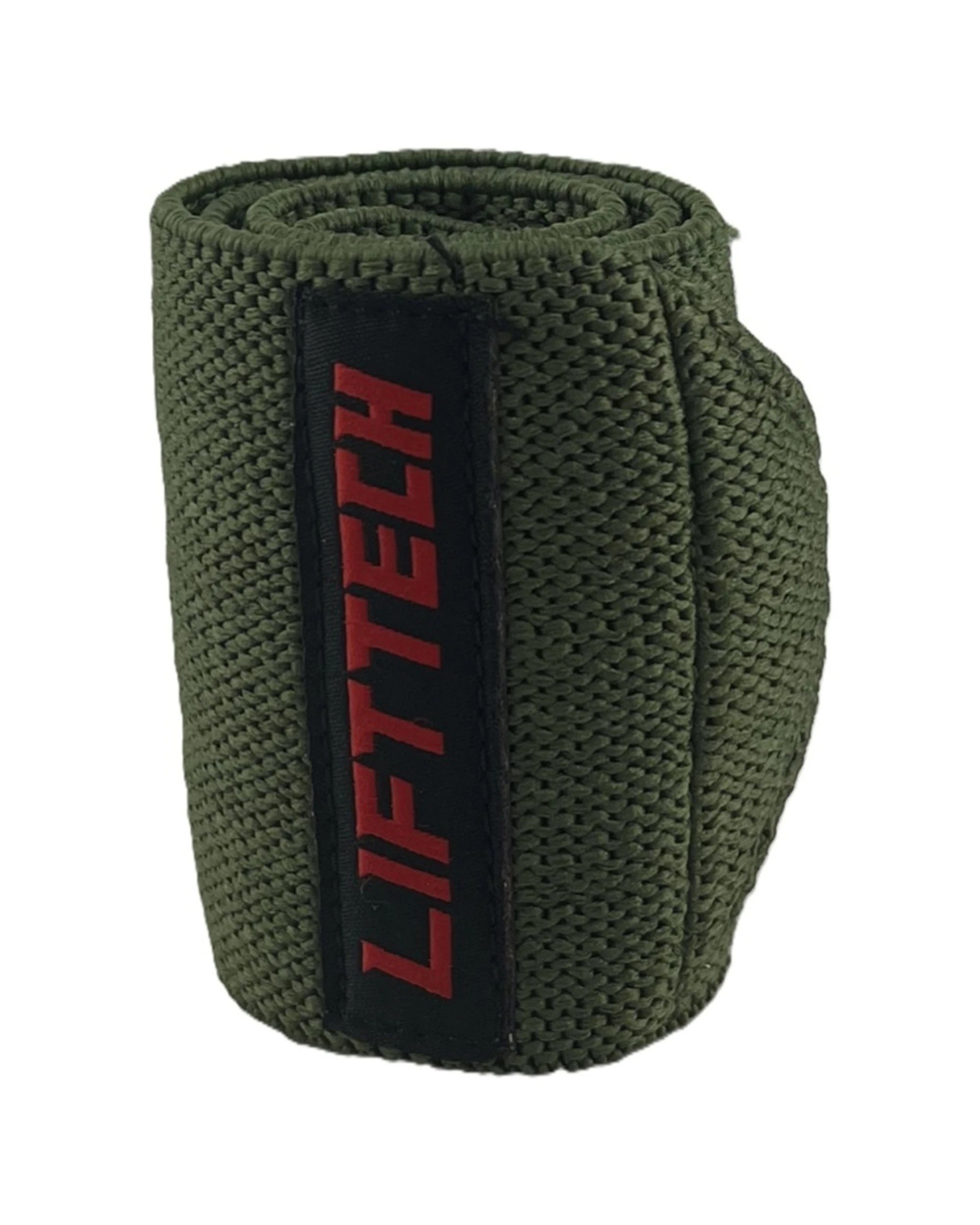 2 Lift-Tech Fitness 2pc Pro Thumb Loop Wrist Support Adjustable Wrap 20 Inch Army - Green, 2 of 3