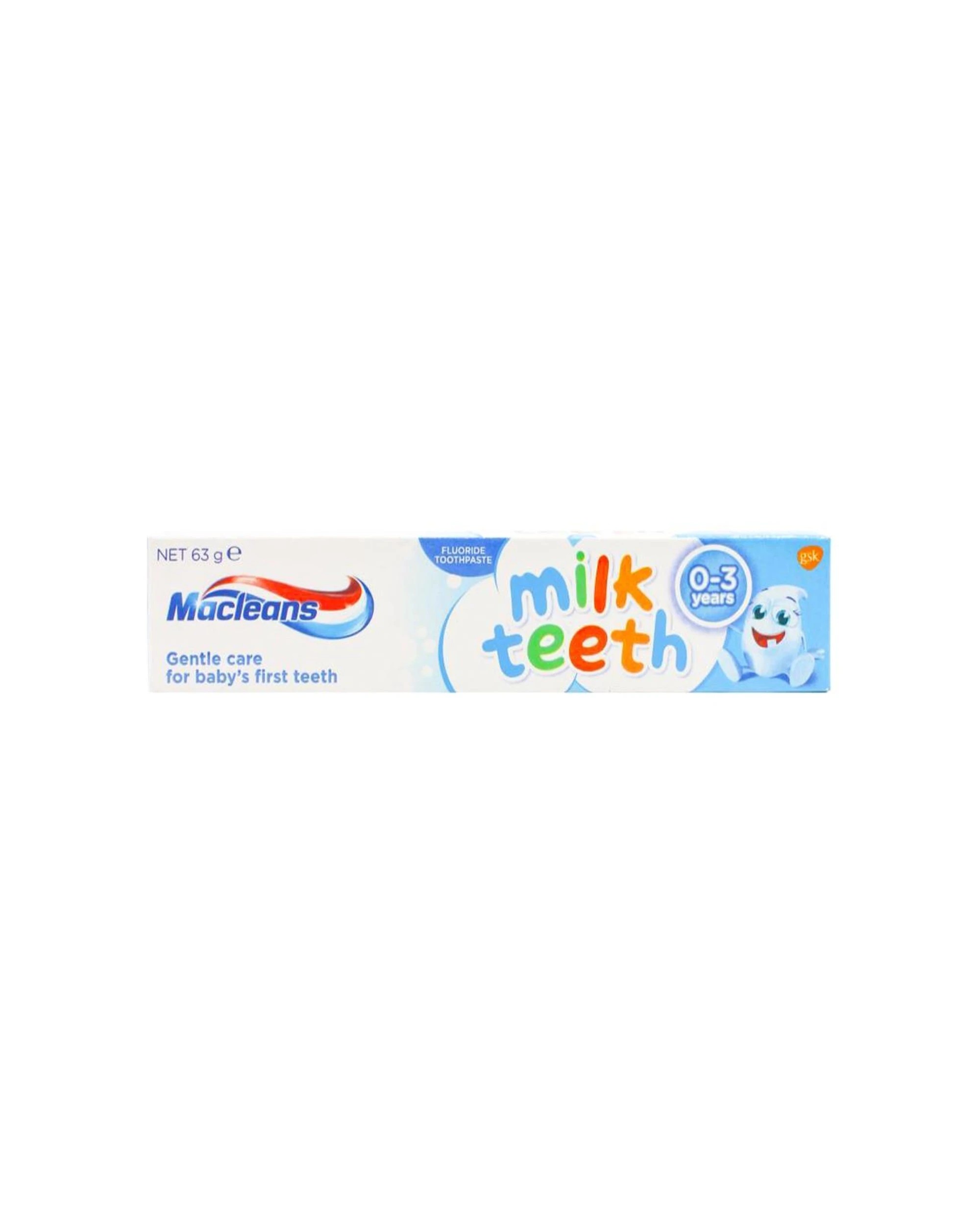 2 Macleans 24pc Kids Toothpaste Milk Teeth Oral Care 0-3 Years 63g - Blue, 2 of 4