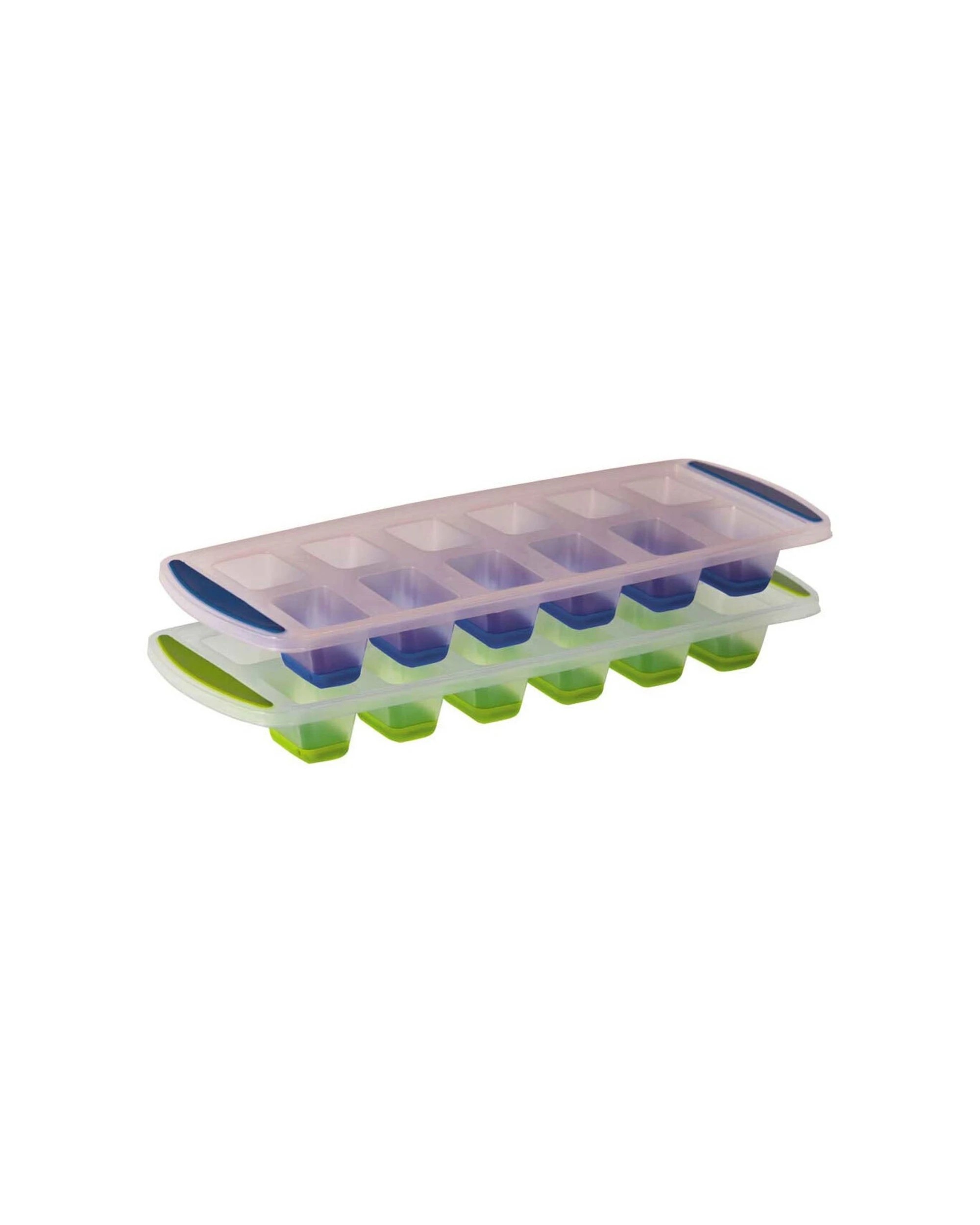 1 Avanti 2 Pack 12 Cup Pop Release Ice Cube Tray Silicone Plastic Snap-on Lids, 1 of 1