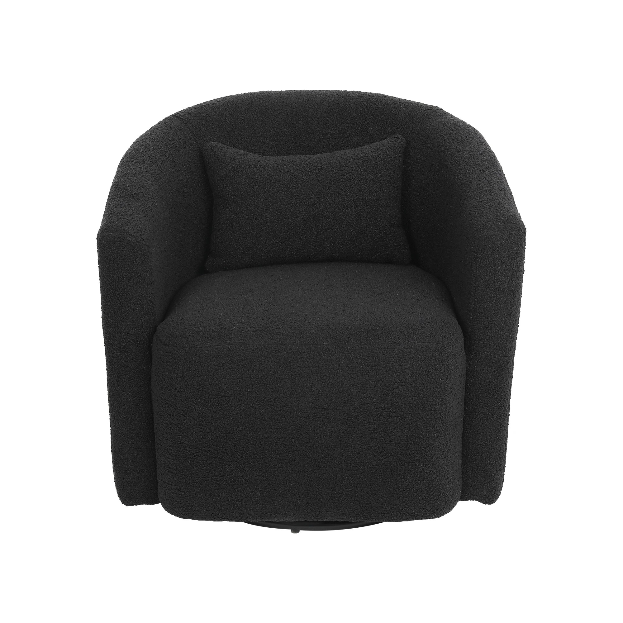 2 Levede Swivel Armchair Boucle - Black, 2 of 6