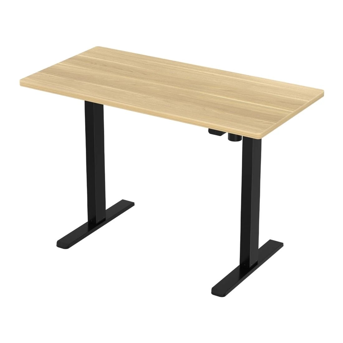 1 Artiss Standing Desk Motorised White Oak 120CM - Black, 1 of 7