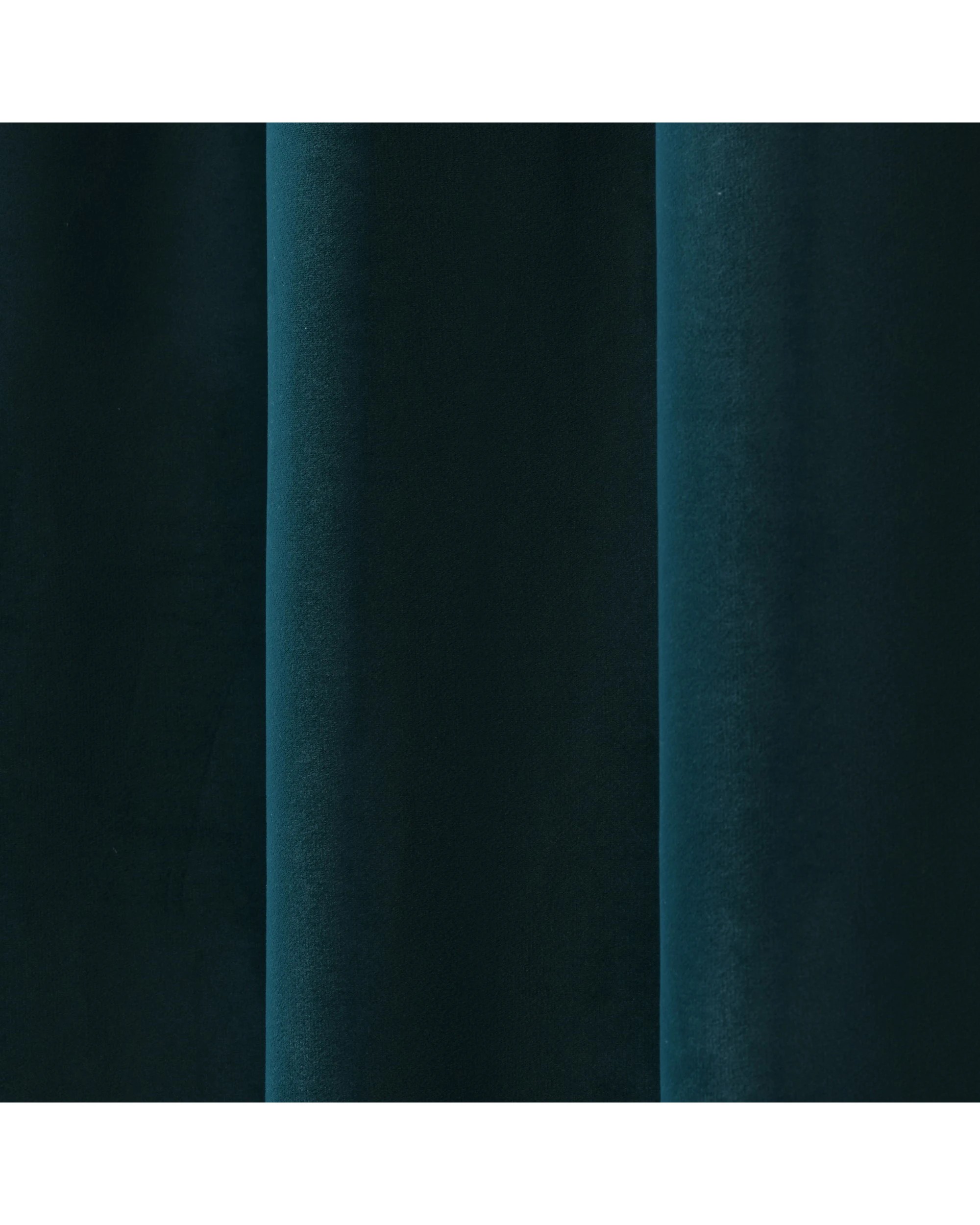 3 Cadence & Co. Byron Matte Velvet 100% Blockout Eyelet Curtain Twin Pack 225x223cm - Deep Teal, 3 of 5