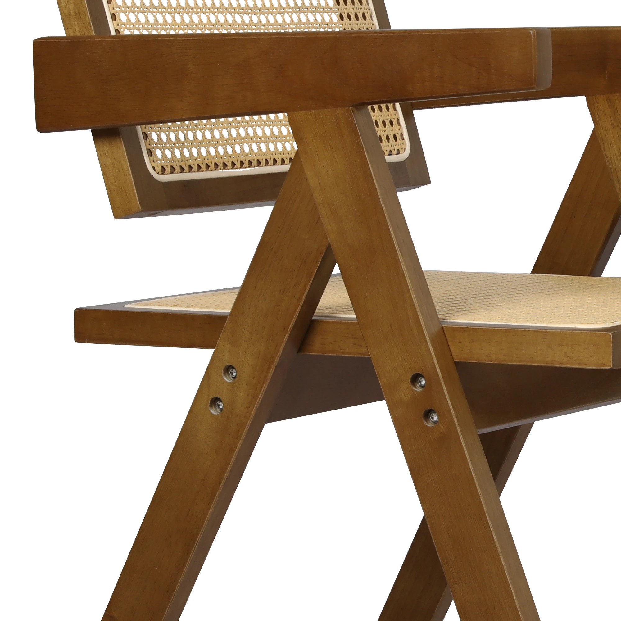 6 Levede 2x Armchair Rattan Dining Chairs - Natural, 6 of 9