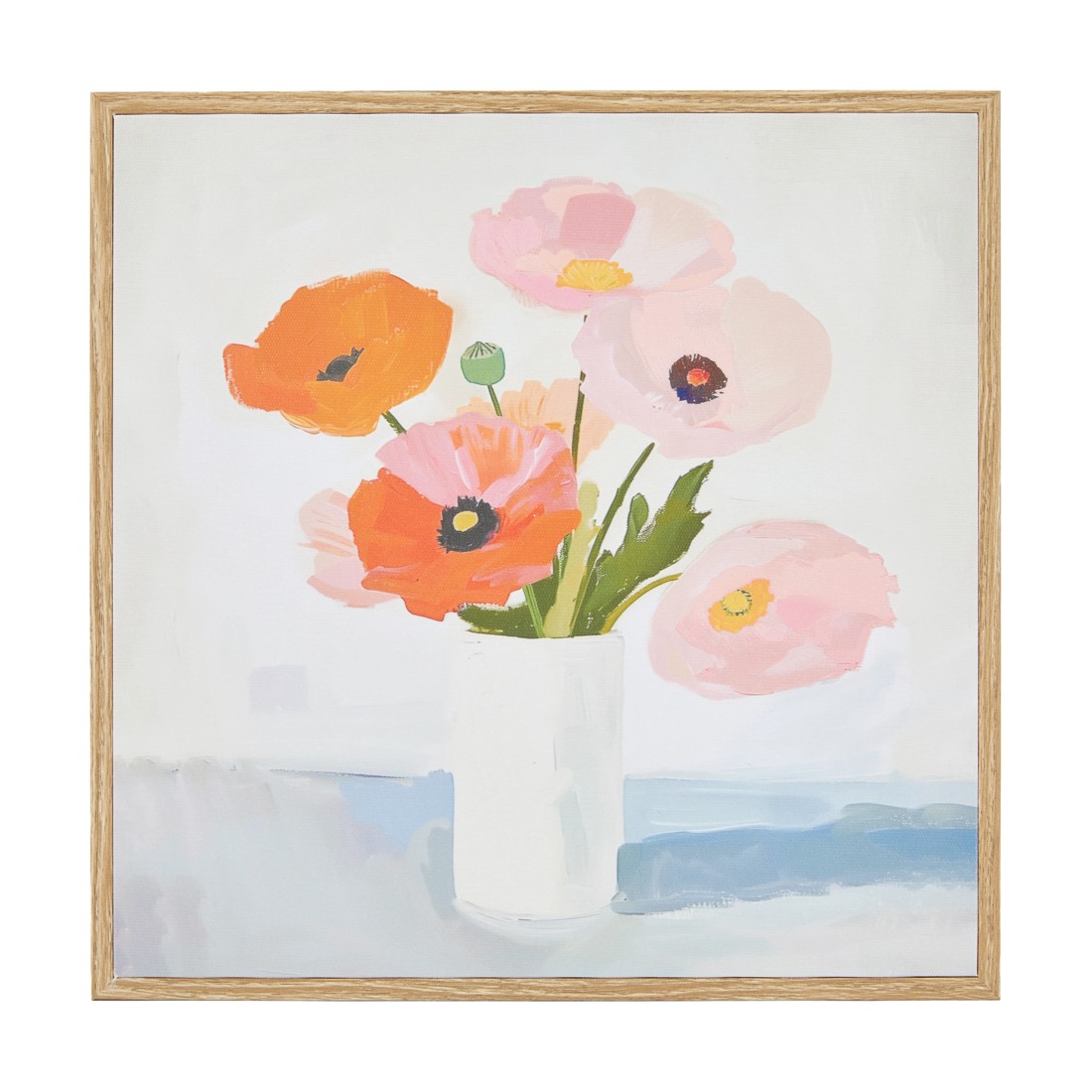 1 Poppies Vase Framed Canvas, 1 of 5