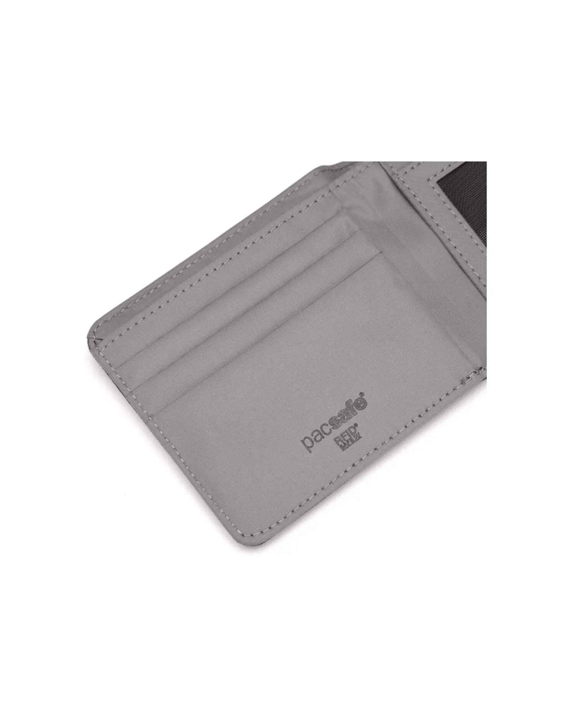 7 Pacsafe RFIDsafe Bifold Wallet RFID Blocking Recycled Slim Profile Stone - Red, 7 of 8