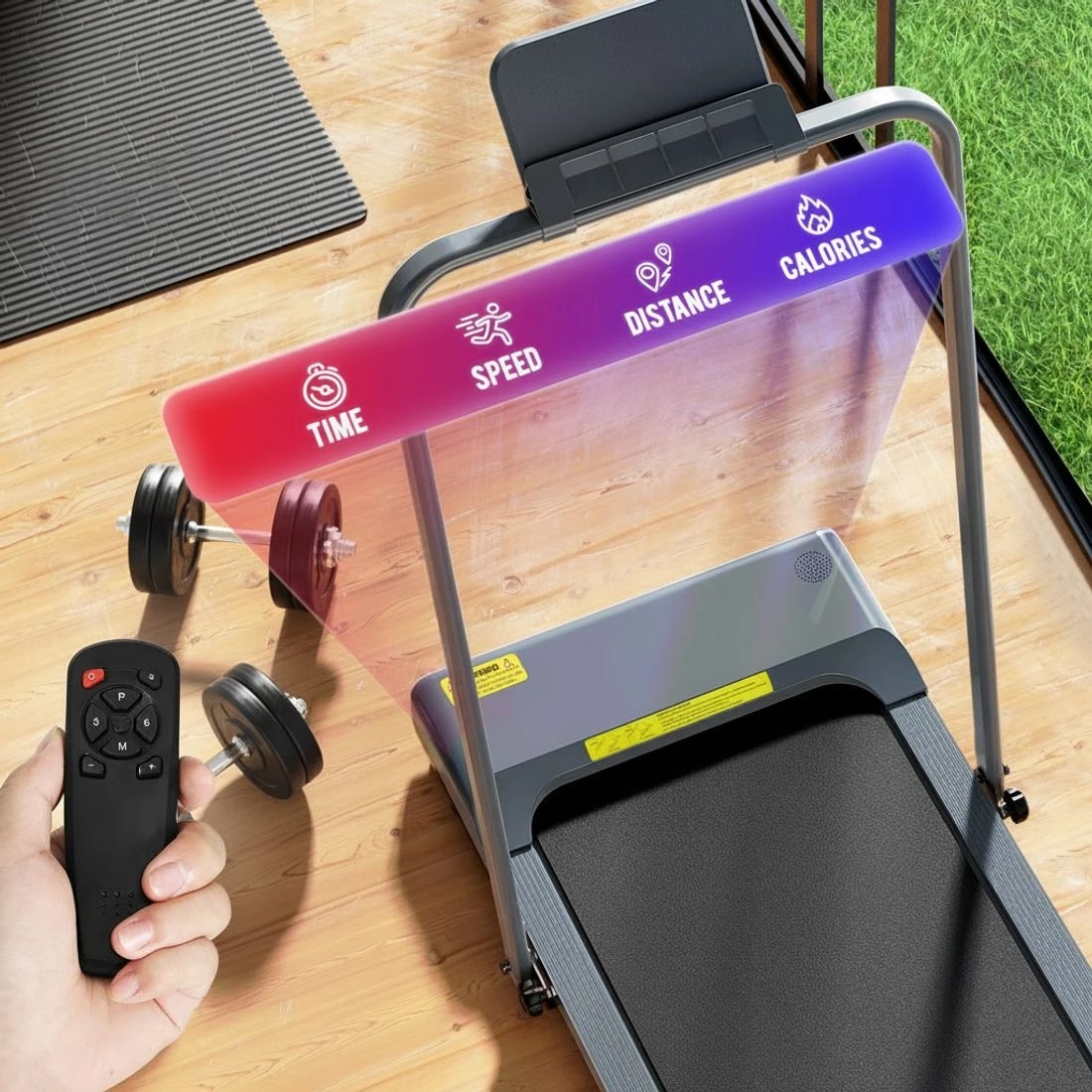 7 Everfit Treadmill Electric Walking Pad - Grey, 7 of 10