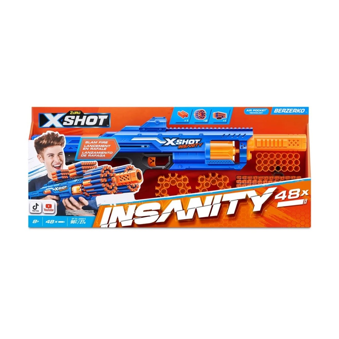 1 Zuru X-Shot Insanity Berzerko Blaster 48 Darts, 1 of 11