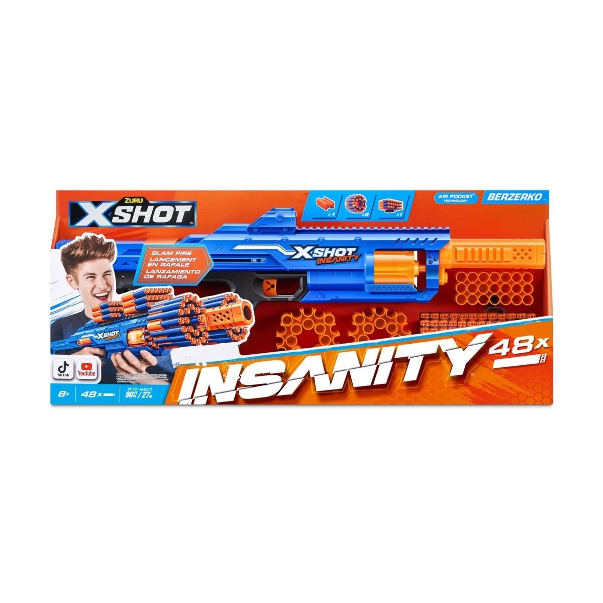 1 Zuru X-Shot Insanity Berzerko Blaster 48 Darts, 1 of 11