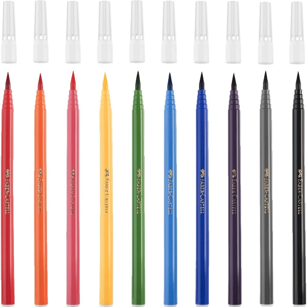 3 Faber-Castell Calligraphy Brush Markers Assorted 10 Pack, 3 of 3