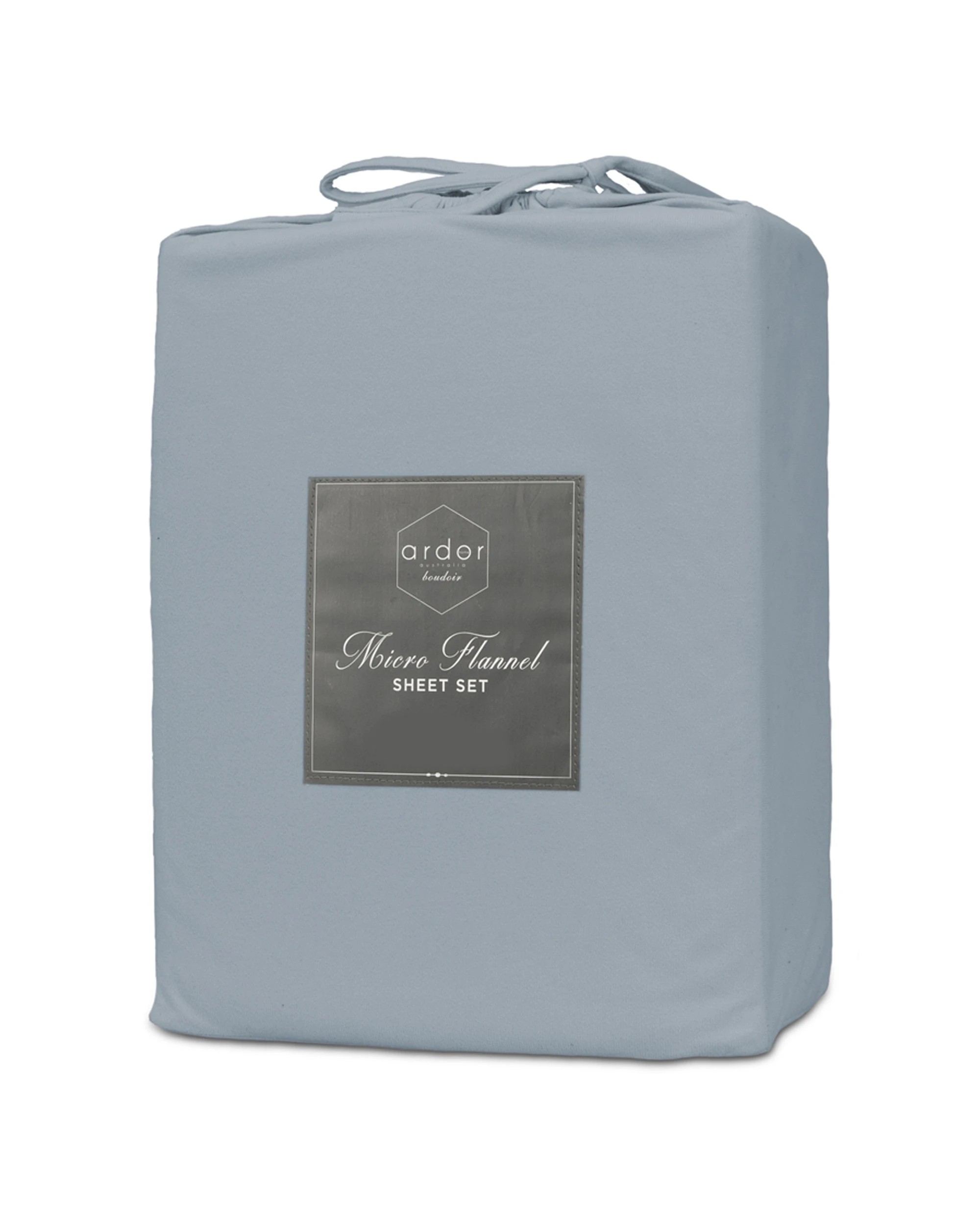 3 Ardor Boudoir Polyester Wrinkle Resistant MicroFlannel Bed Sheet Set - Double Bed - Blue, 3 of 3