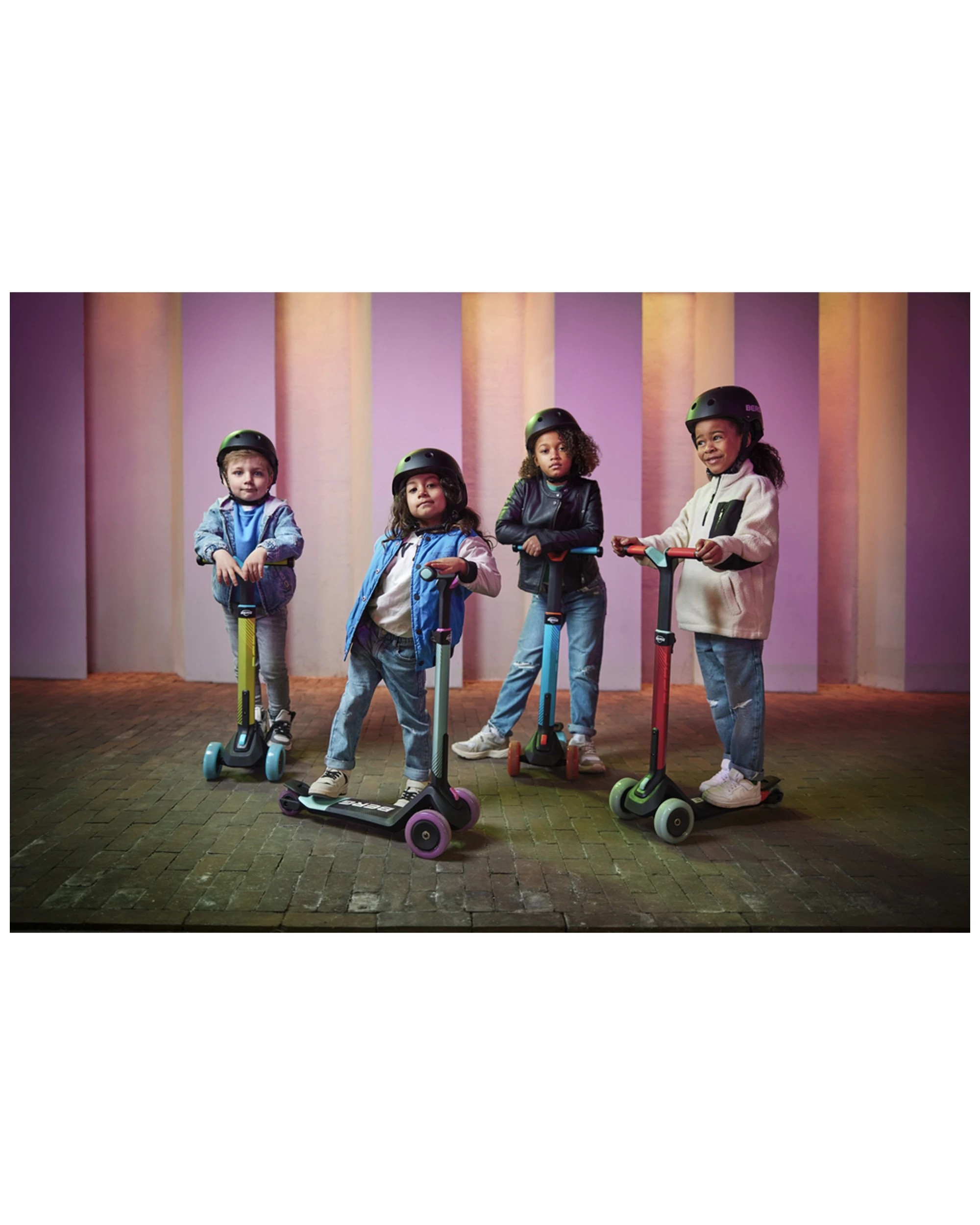 3 BERG Nexo Foldable Kids Scooter With Lights - Three Wheel - Age 2 Plus
 - blue, 3 of 3