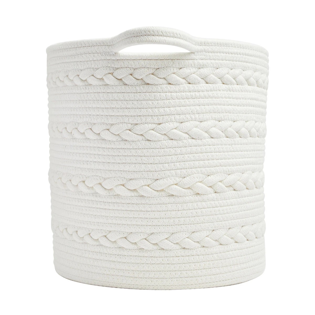 7 Round Braid Rope Basket - White, 7 of 7