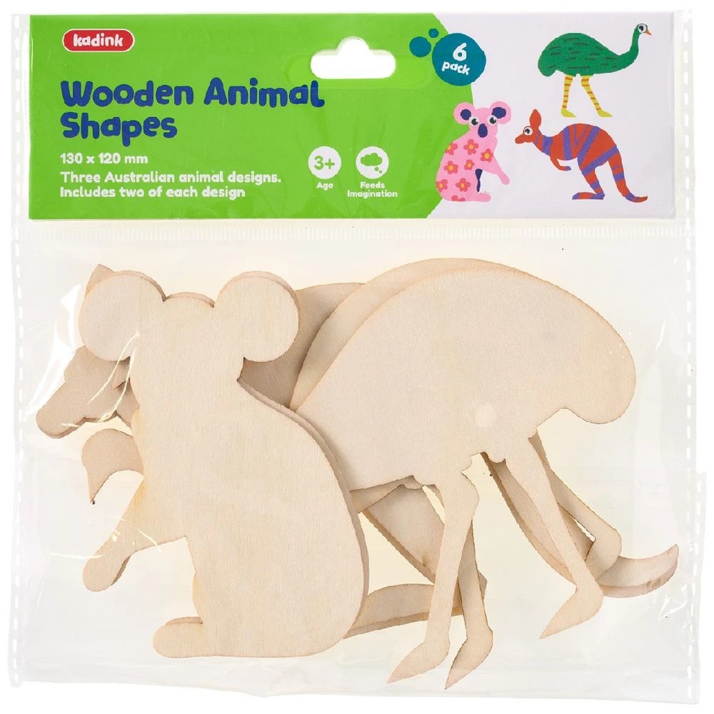 1 Kadink Wooden Shapes Animals 6 Pack, 1 of 5