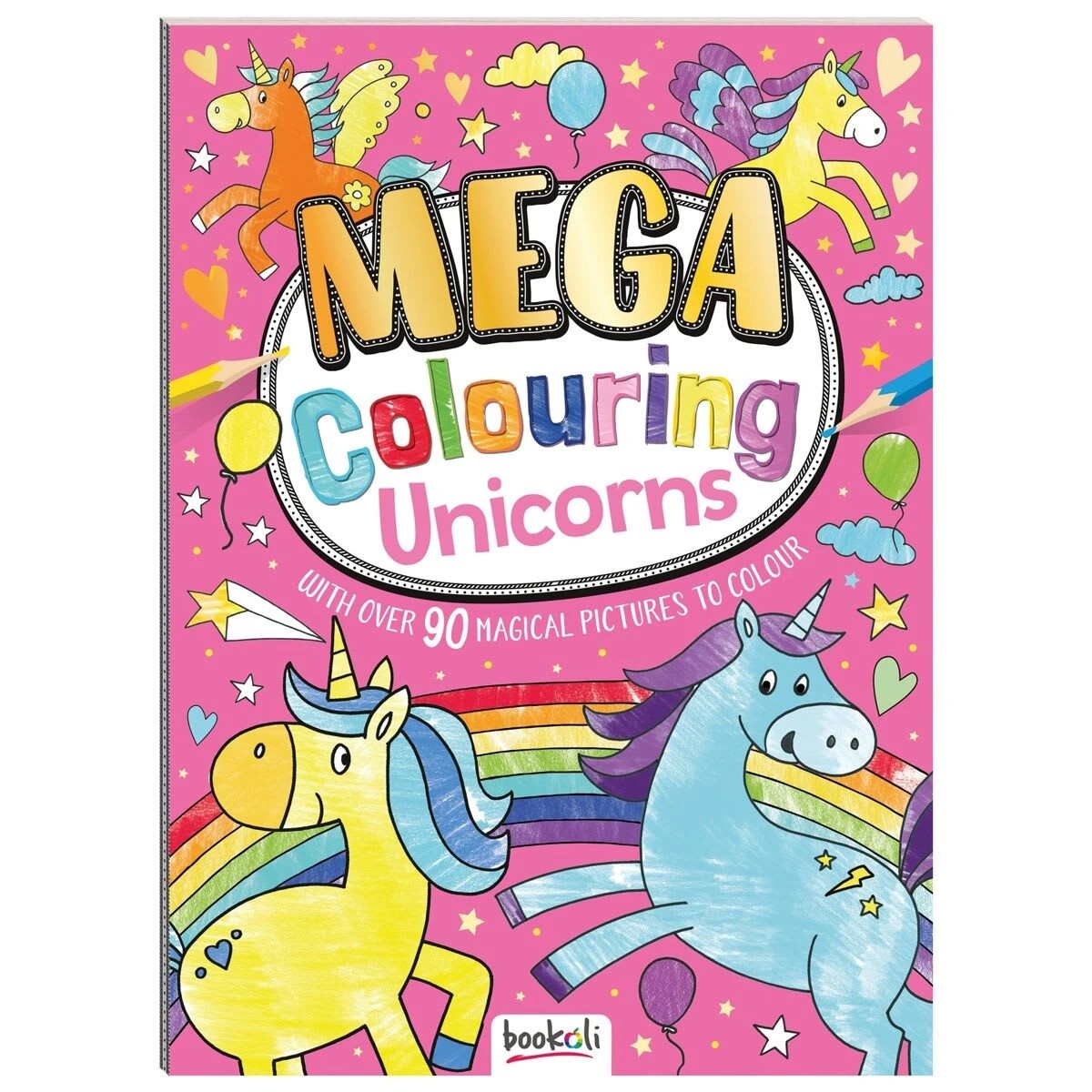 1 Mega Colouring Unicorns by Hannah Wood - Book, 1 of 4