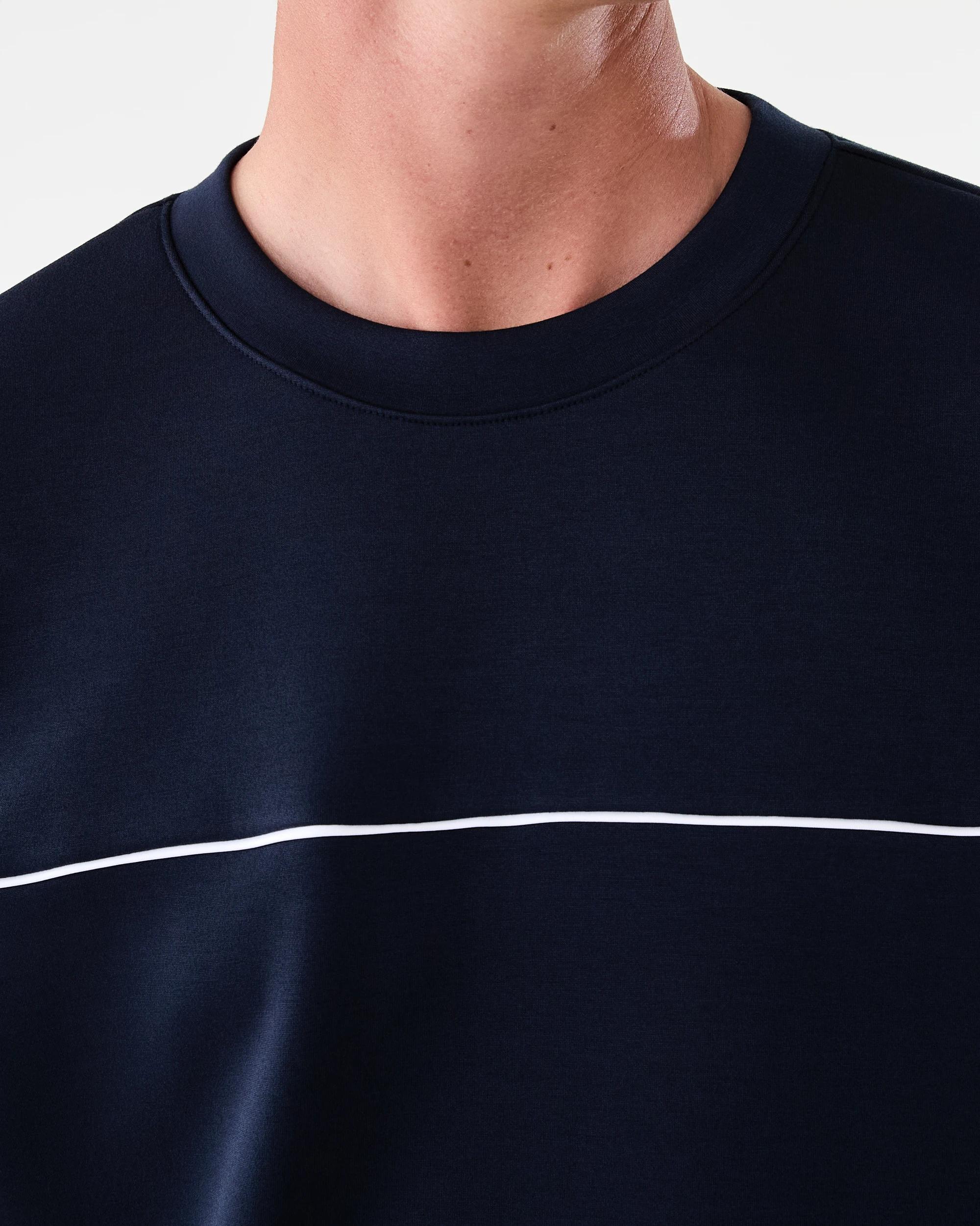5 Active Mens Oversized Piping Scuba T-shirt Shade Navy, 5 of 6