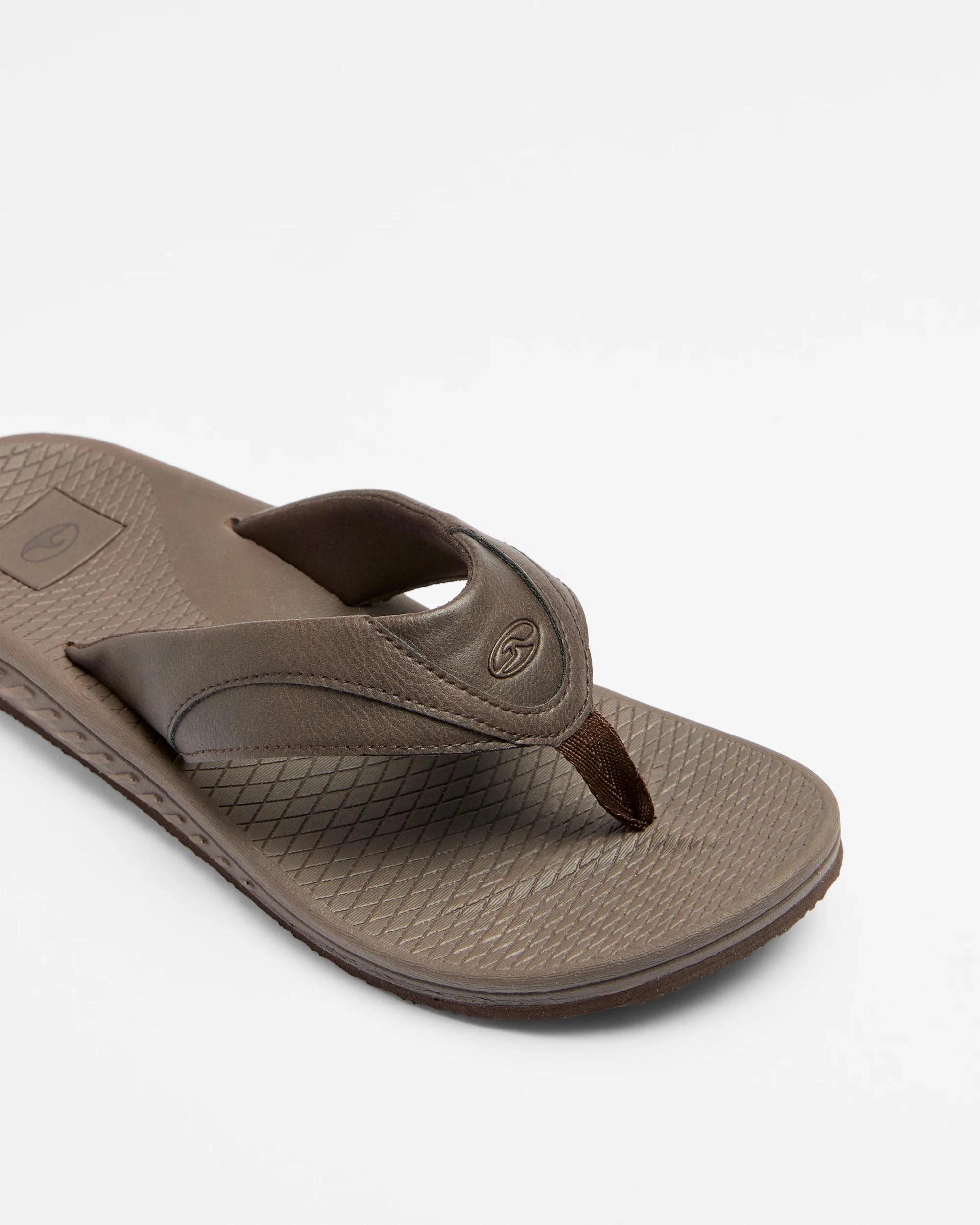 2 Target Man Mens Wide Comfort Thongs BROWN CHOCOLATE, 2 of 2