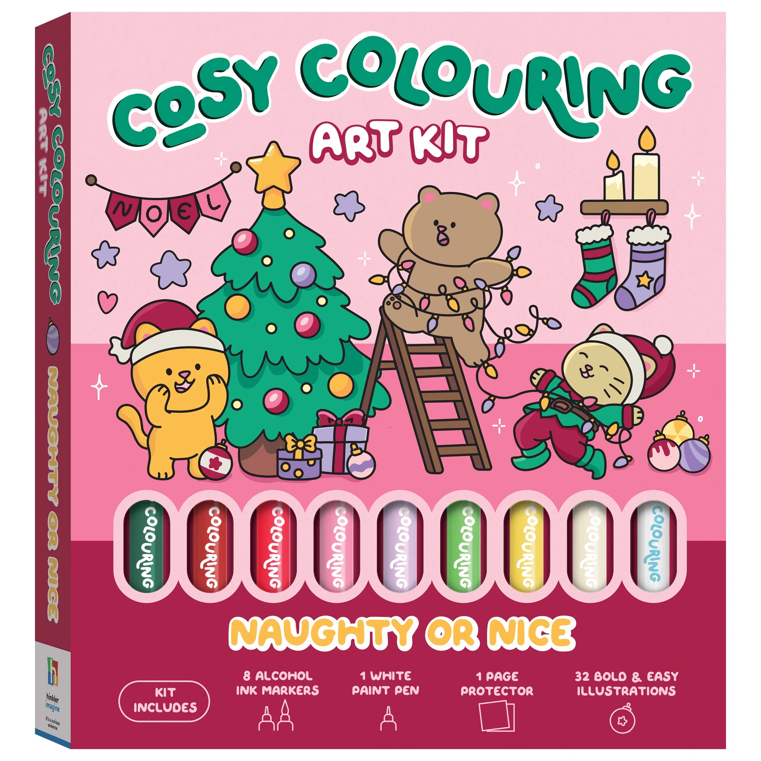 1 Art Maker Cosy Colouring Art Kit: Naughty or Nice - Book, 1 of 5