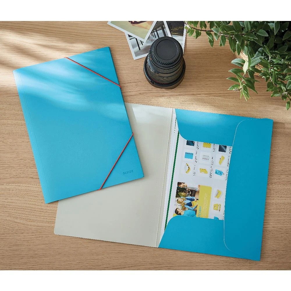 3 Leitz Cosy A4 3-Flap Folder Blue, 3 of 3