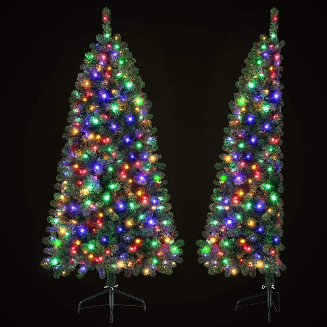3 Jingle Jollys Christmas Tree 1.8M LED Corner Xmas Tree Half 8 Modes Multi-color - Green, 3 of 6