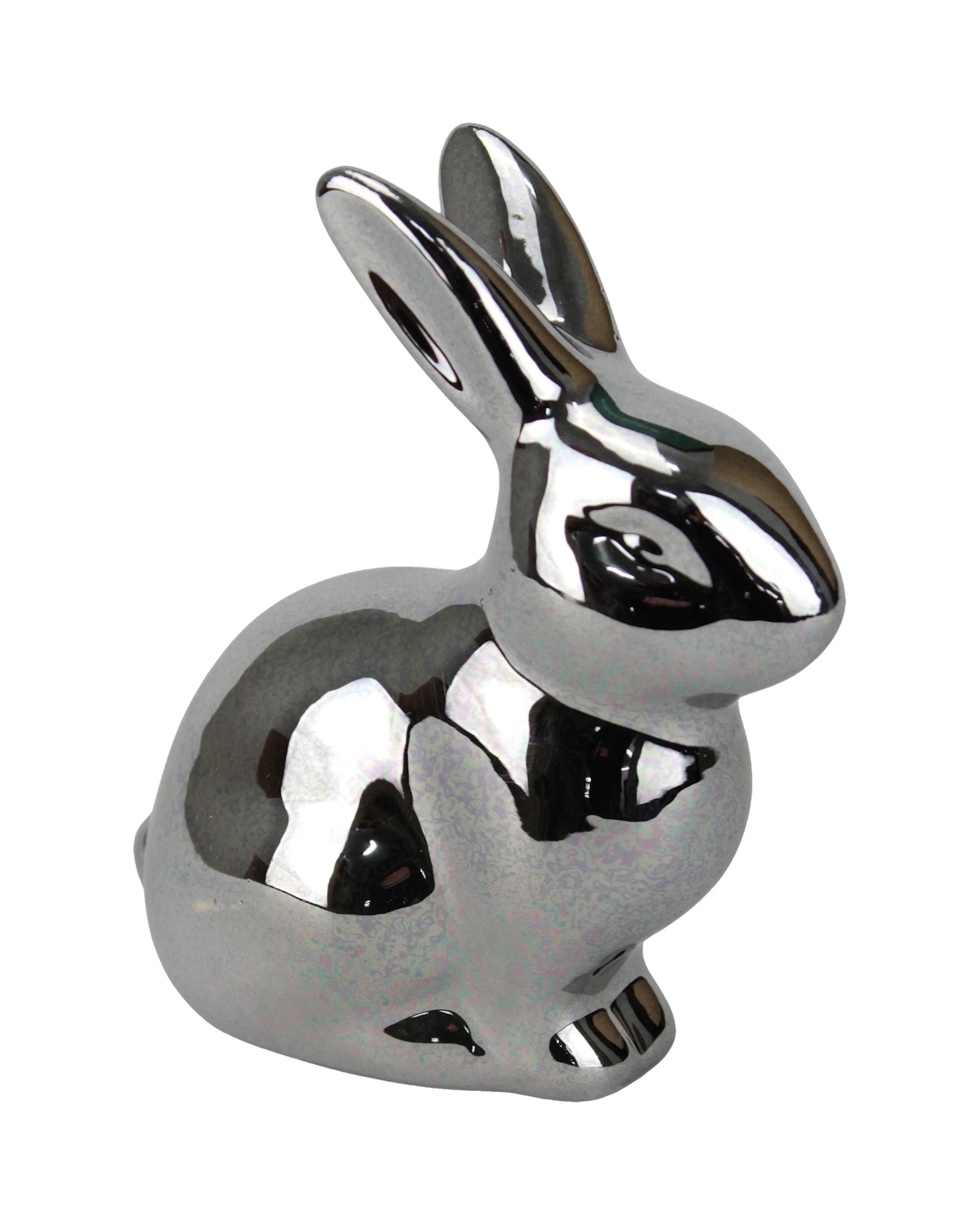1 Design Group Silver Sitting Bunny Rabbit Decoration 9cm - Silver, 1 of 1