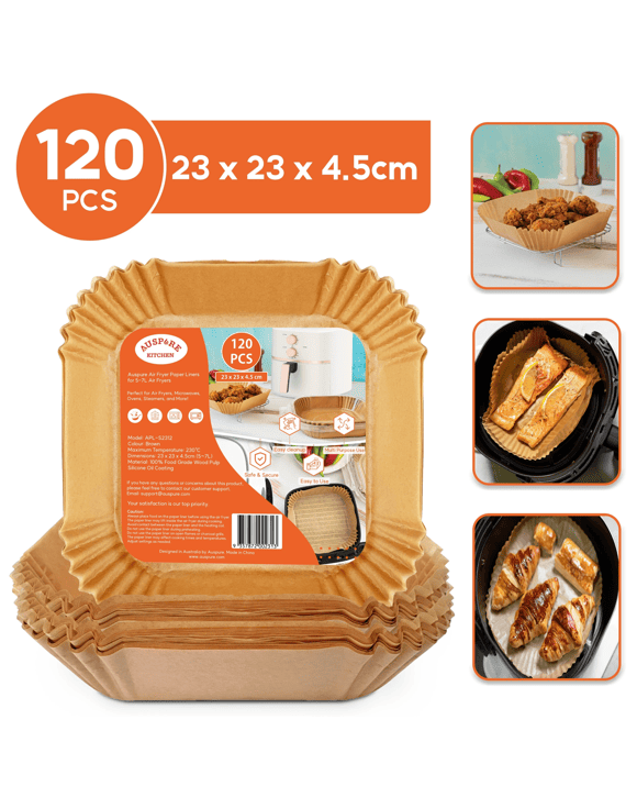 Auspure Air Fryer Paper Liners 120 Pieces Non Stick