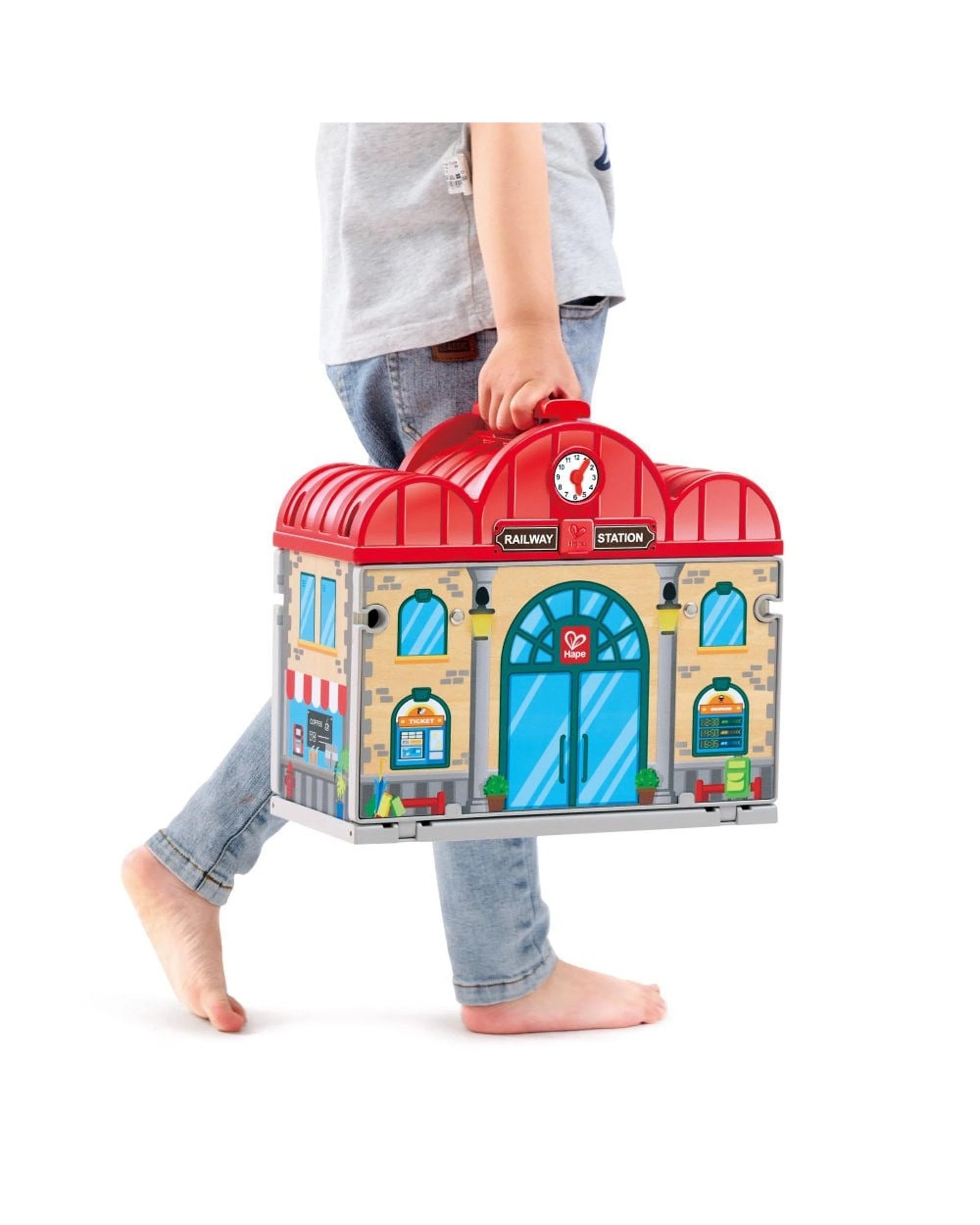2 Hape Portable Train Station Playset, 2 of 9