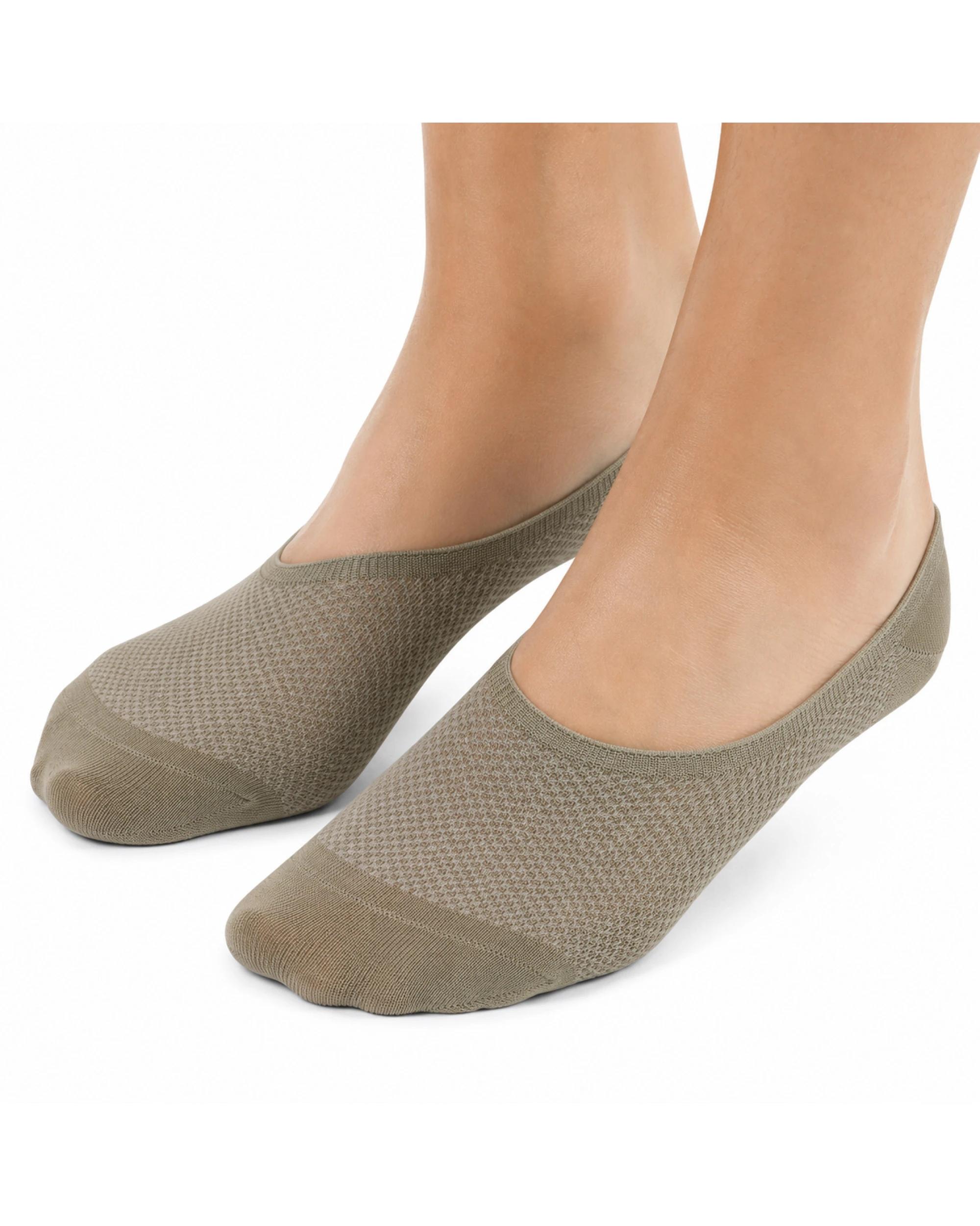 BR Home No Show Bamboo Socks Non Slip Heel Grip Invisible Footlet ...