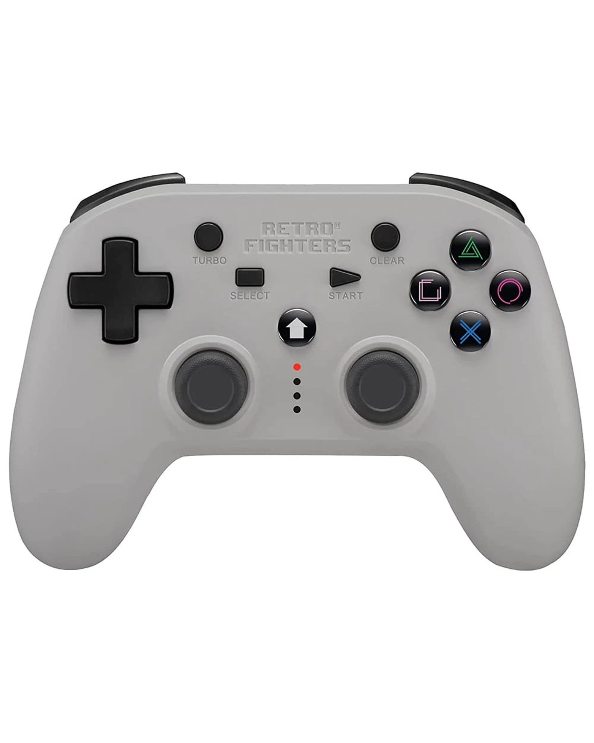 1 Retro-Fighters Defender Next-Gen PS1, PS2, PS3, PS Classic, Switch and PC Wireless Controller - Grey, 1 of 6