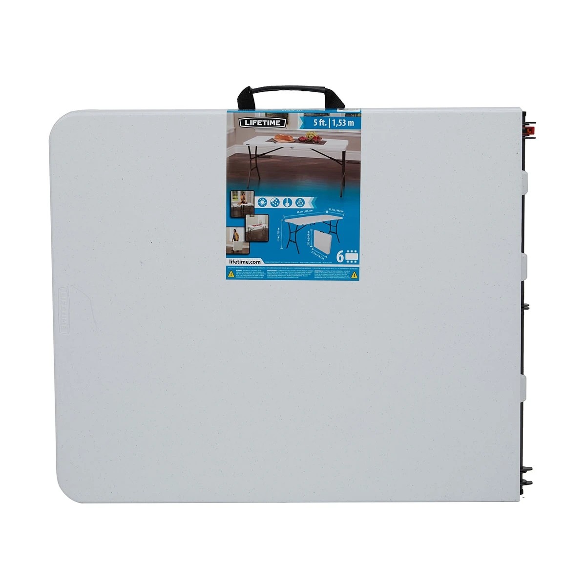 9 Lifetime 5ft. Blowmould Bi-Fold Table, 9 of 10