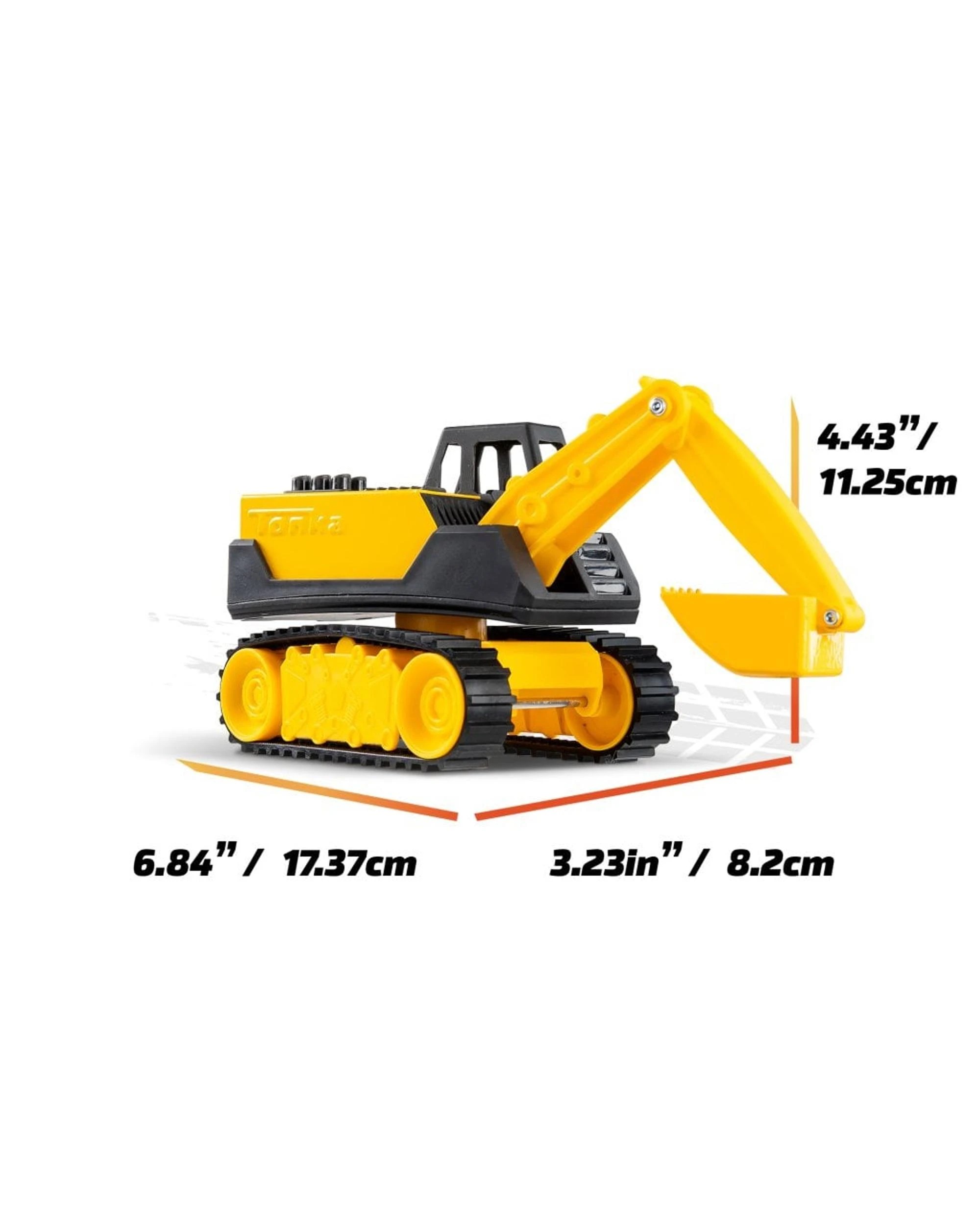 6 Tonka Steel Classics Excavator 1:32 Scale Vehicle, 6 of 8