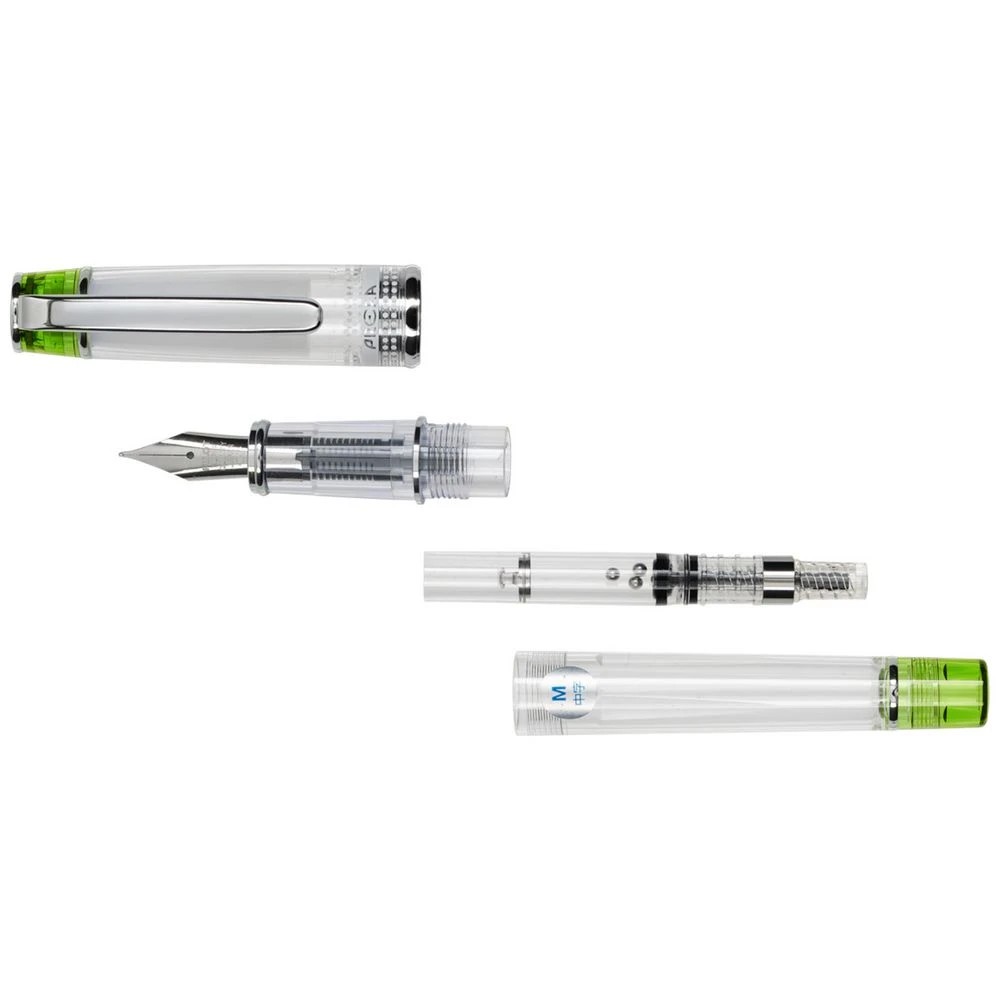 2 PILOT Prera Fountain Pen Translucent Lime Green Barrel, 2 of 6