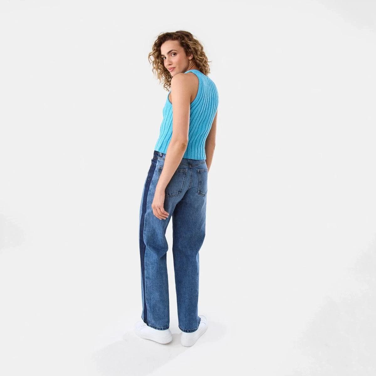 6 Cut Away Rib Tank BLUE TOPAZ, 6 of 8