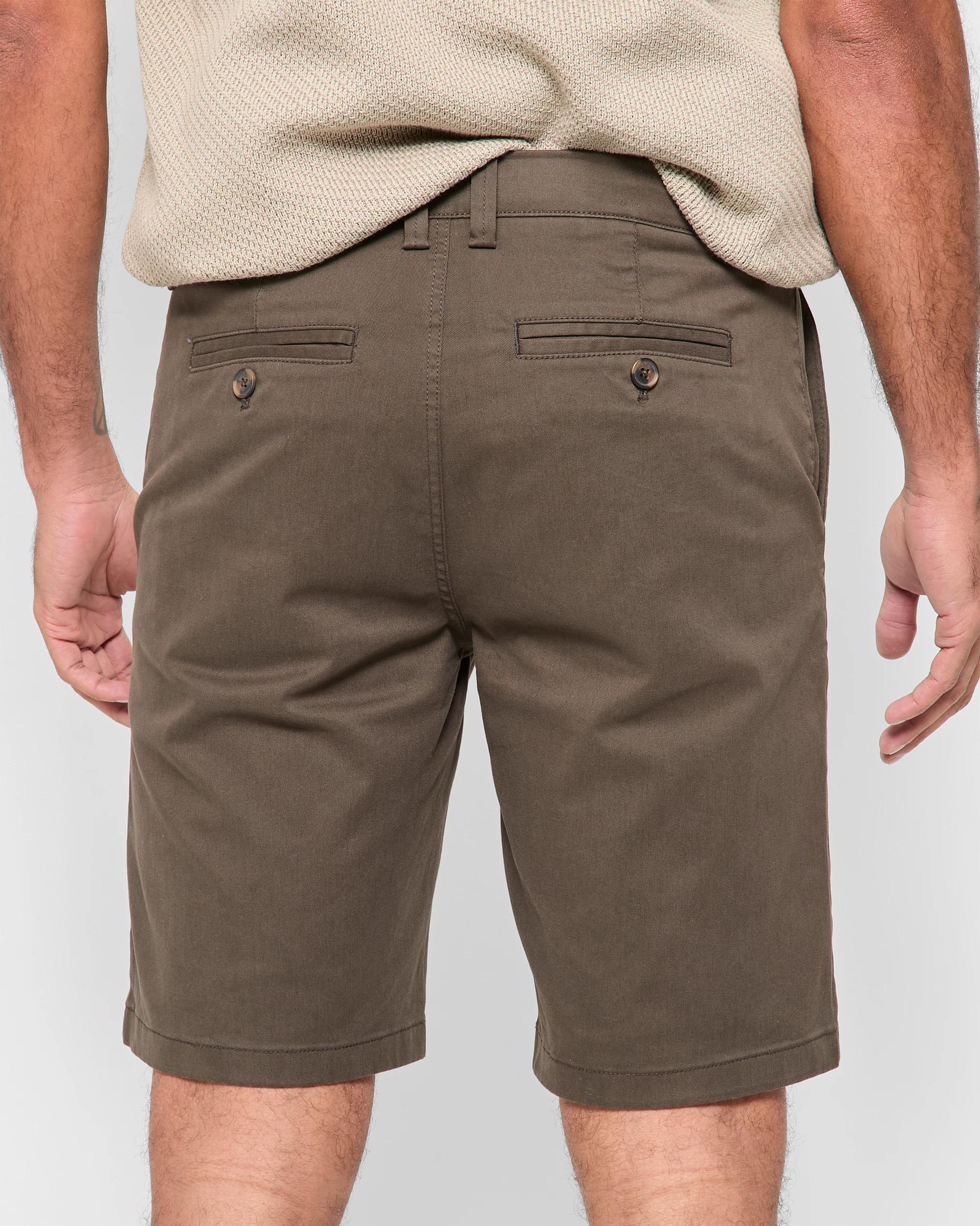 4 Target Australian Cotton Regular Stretch Chino Shorts DARK OLIVE, 4 of 5