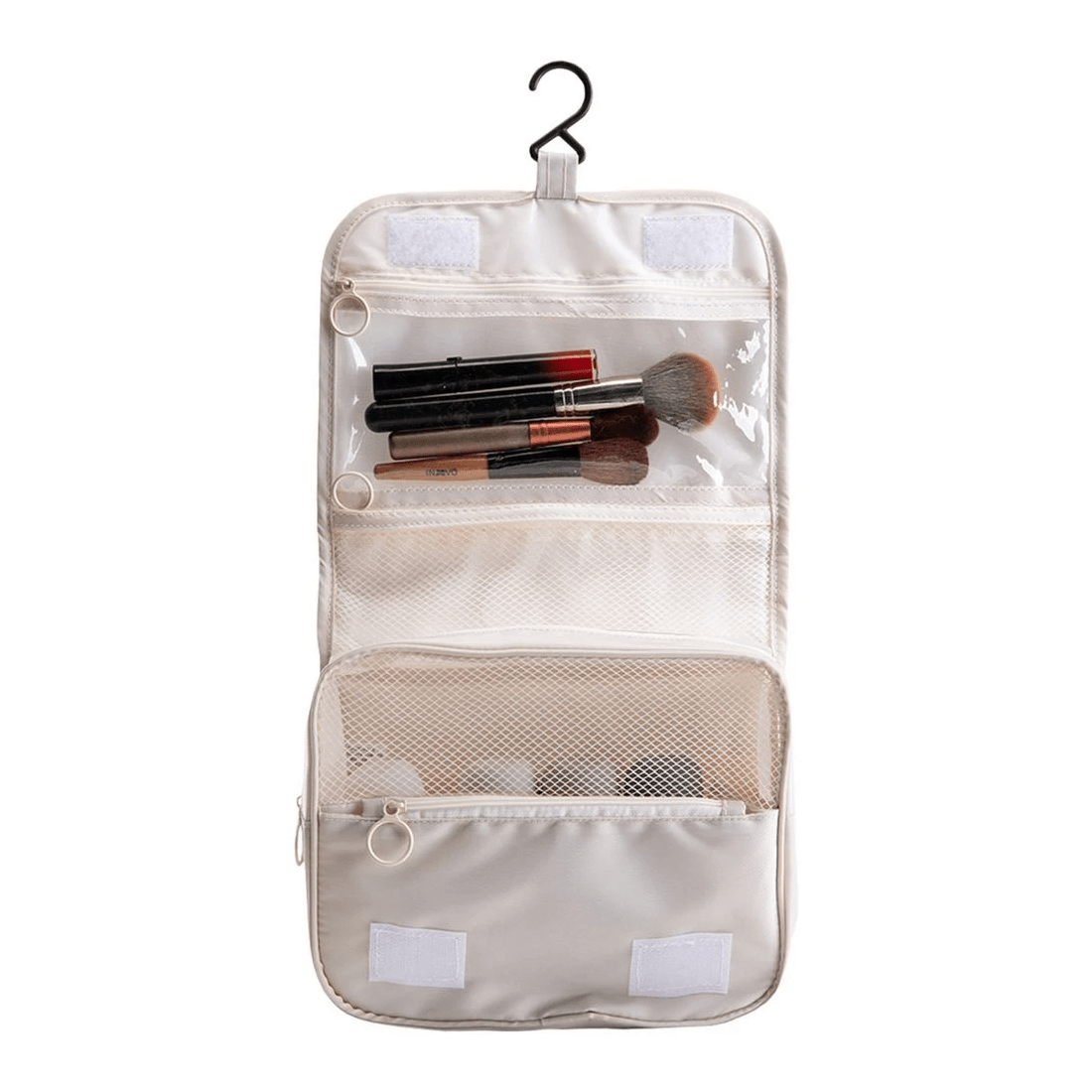 6 J.Burrows Hanging Toiletry Bag Beige, 6 of 6