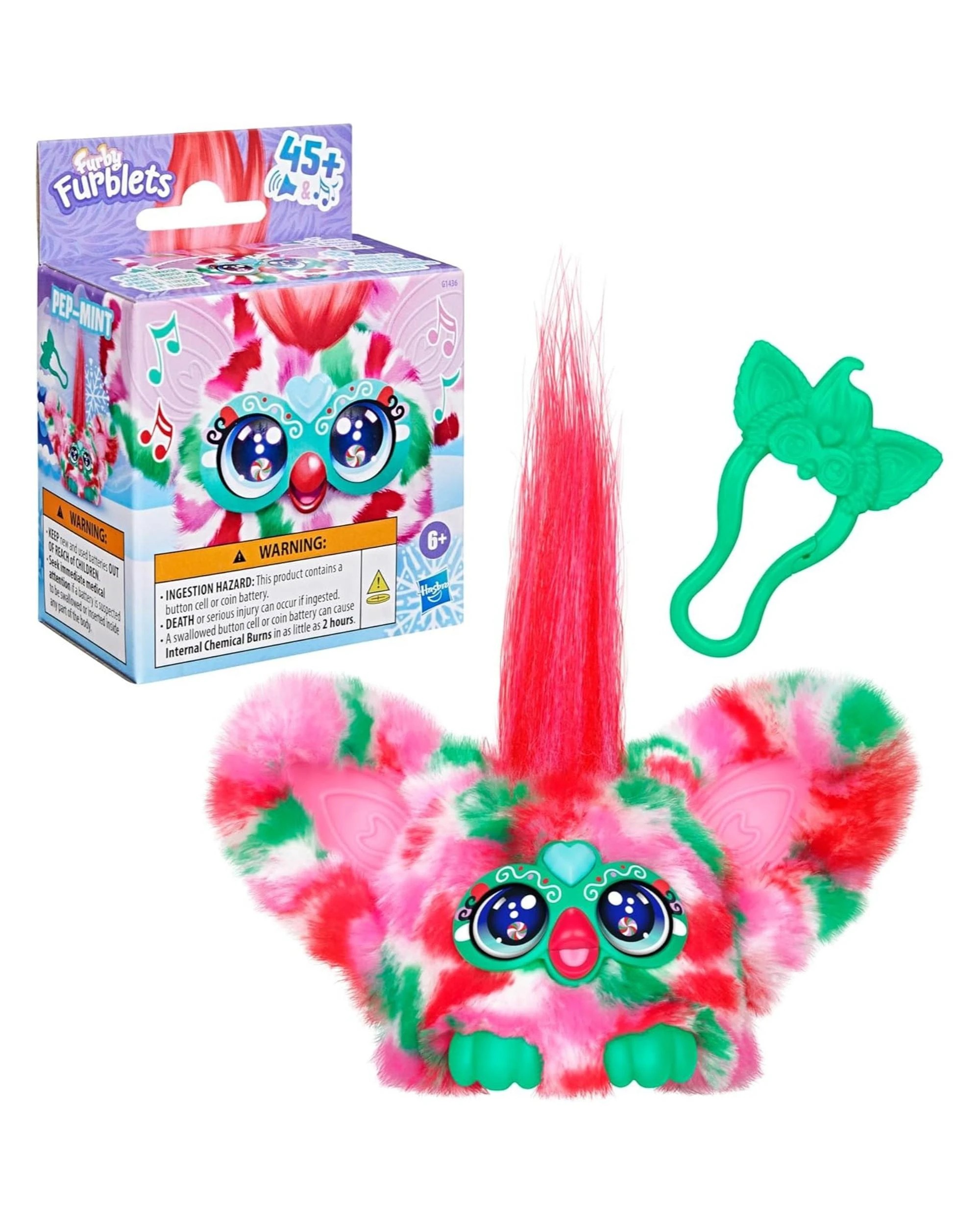 1 Furby Furblets Pep-Mint Christmas Furblet, 1 of 8