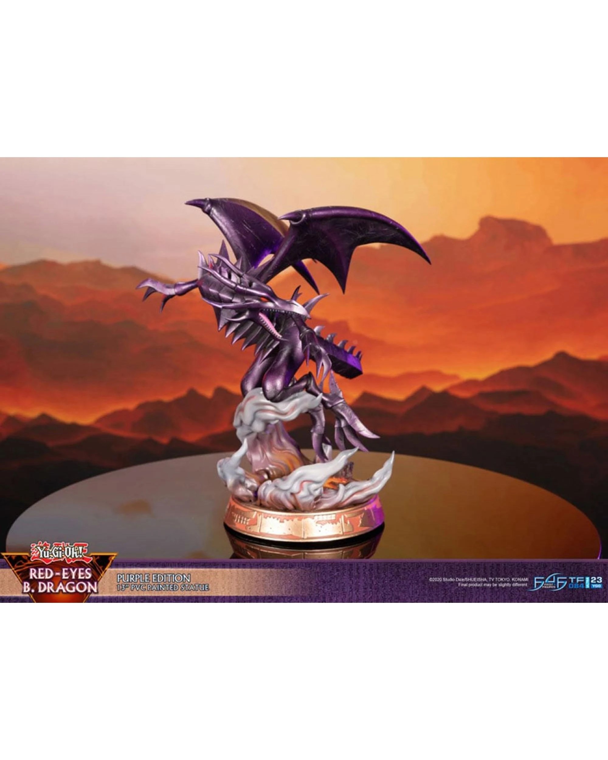 4 YU-GI-OH Red Eyes Black Dragon Purple Edition PVC Statue, 4 of 9