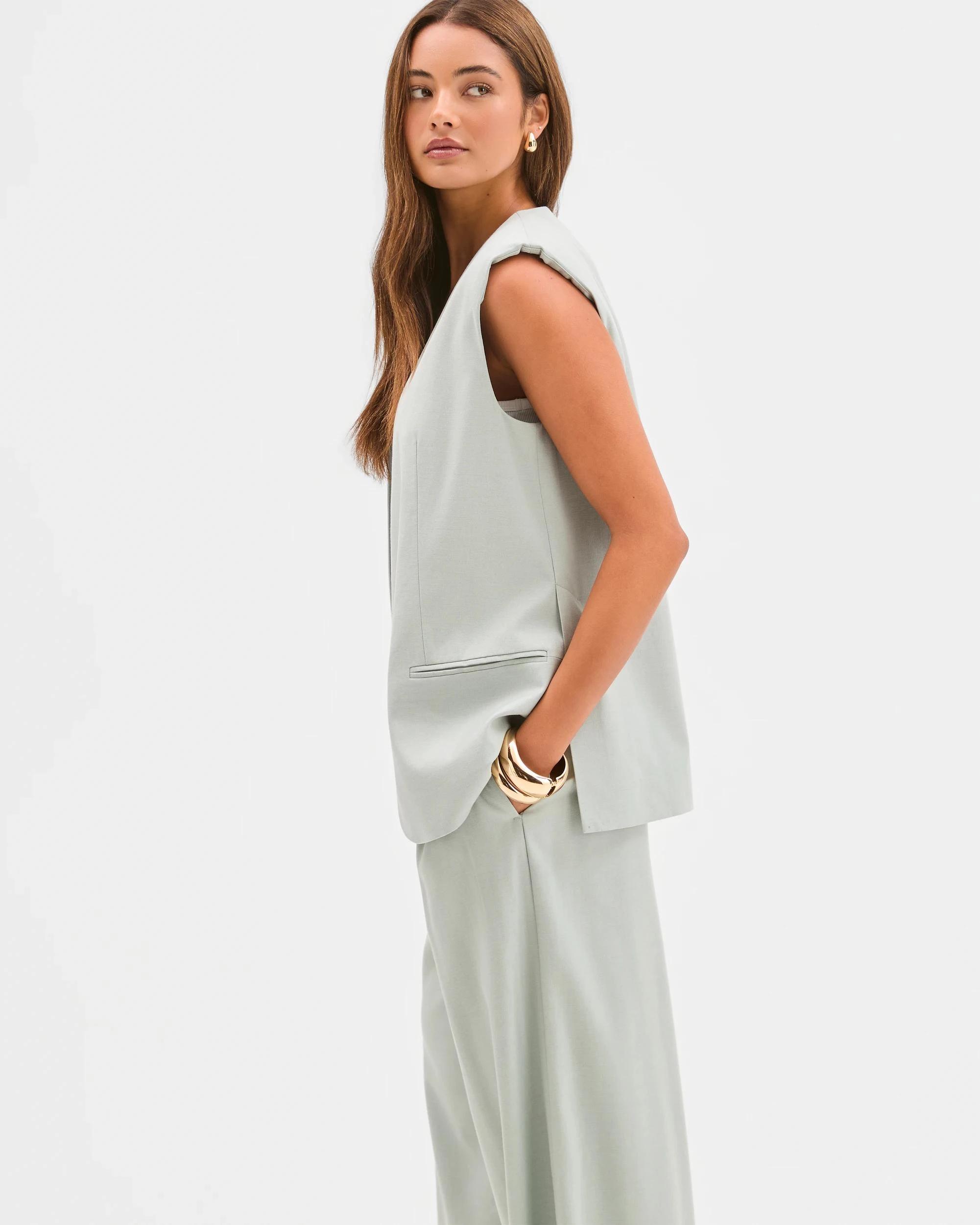 6 Lily Loves Oversized Vest SKY GREY, 6 of 7