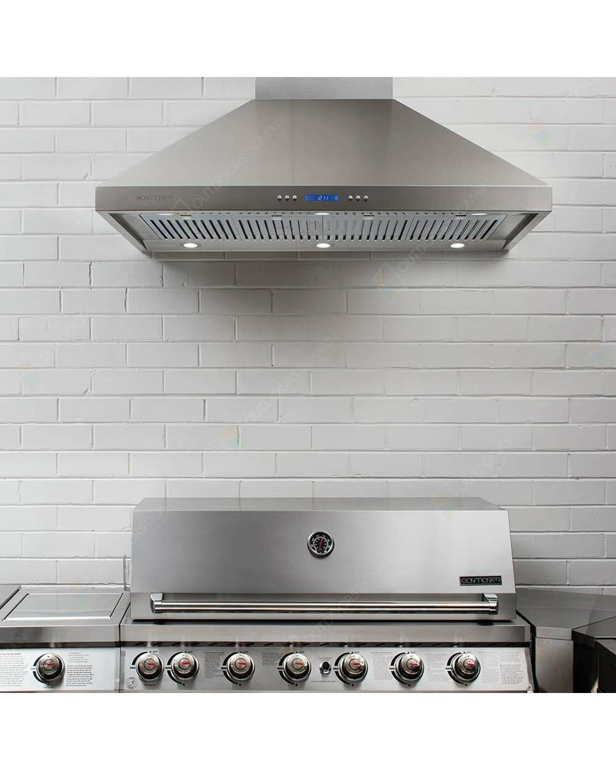 5 Gasmaster Outdoor Stainless Steel BBQ Rangehood 6 LED Lights Medium 1200mm - Silver, 5 of 9