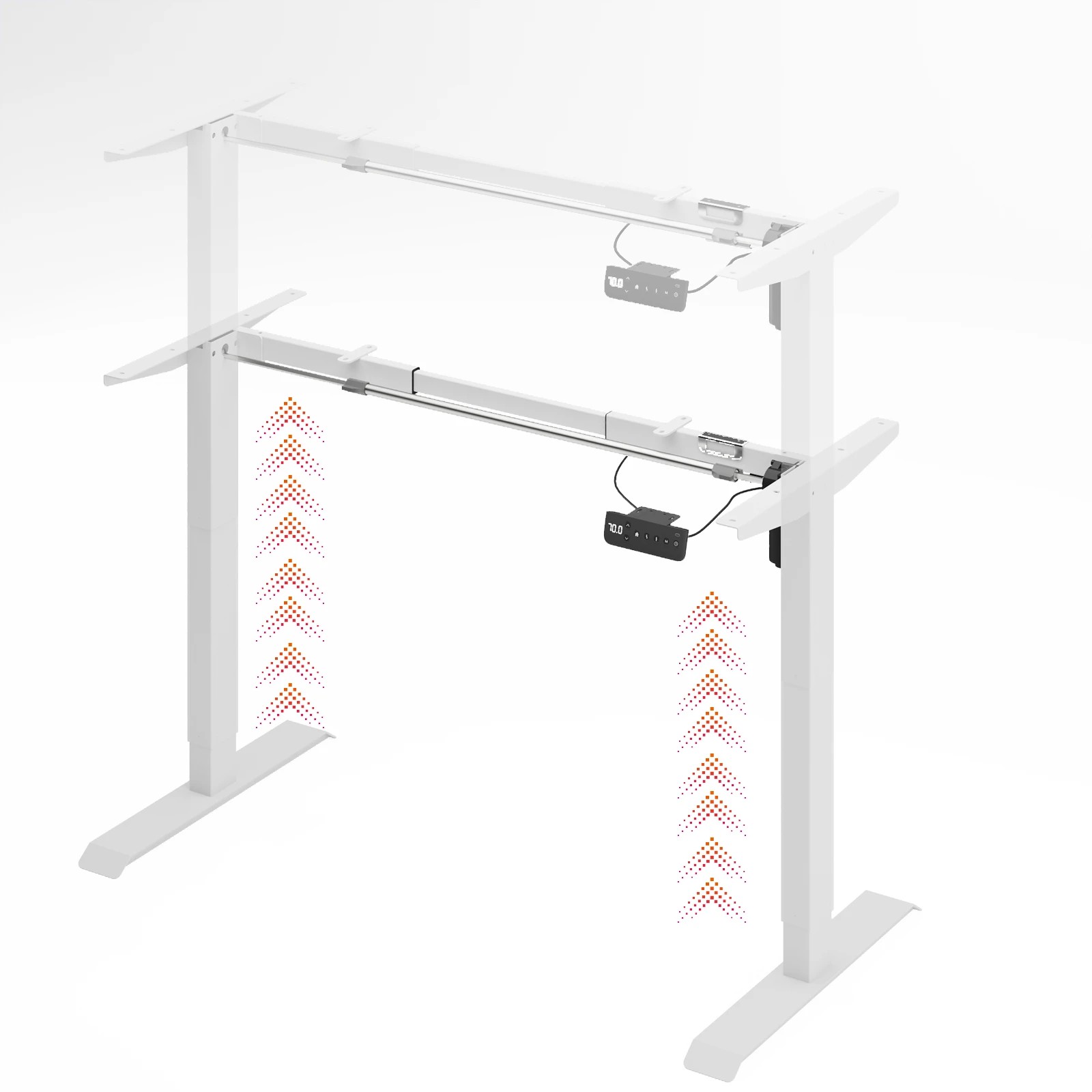 4 Advwin Standing Desk Height Adjustable Electric Sit Stand Desks 120cm - Natural, 4 of 5
