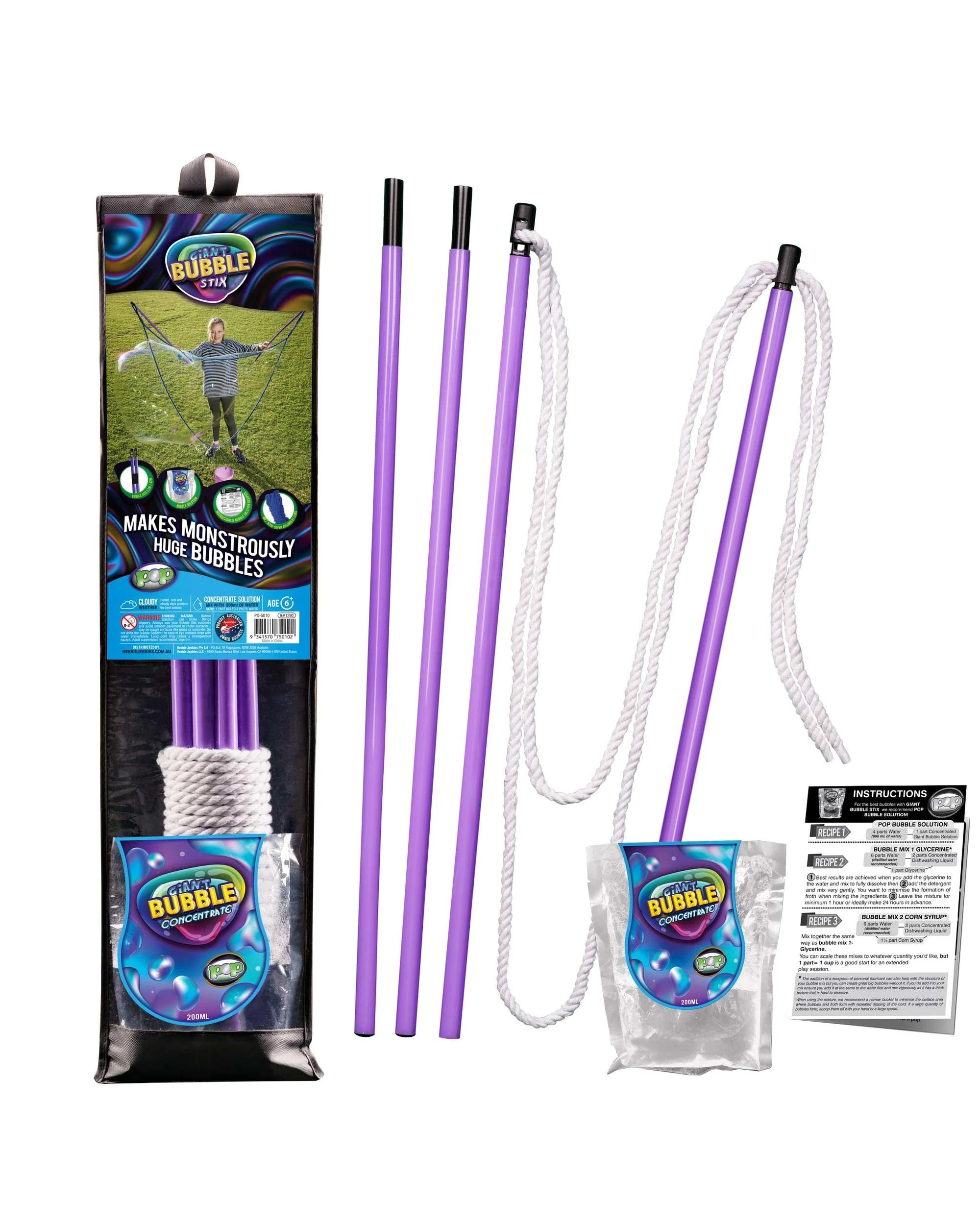 2 Pop Bubble Co Giant Bubble Stix - Extendable, 2 of 9