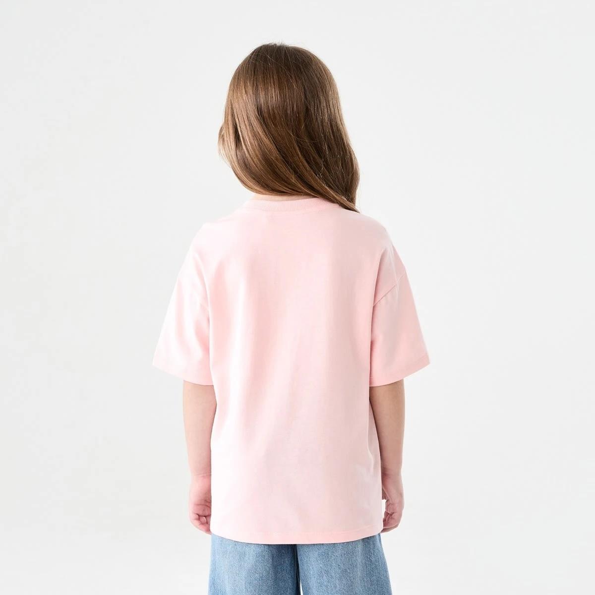2 Short Sleeve Oversized Print T-shirt SUNSHINE STATE OF MIND PEACH, 2 of 6