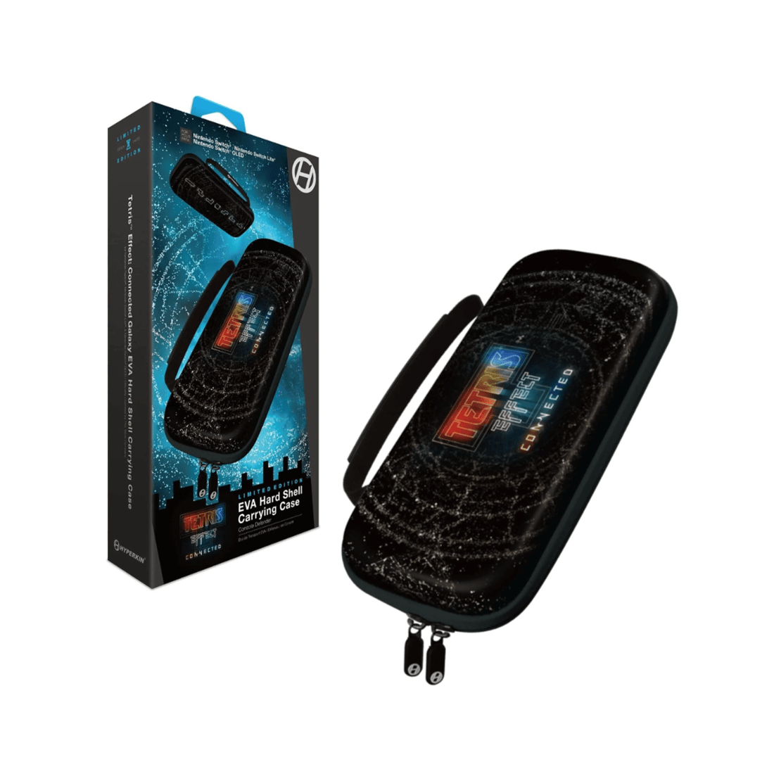 1 Hyperkin Tetris Effect Connected Galaxy Limited Edition EVA Hard Shell Carry Case for Nintendo Switch
 - black, 1 of 5