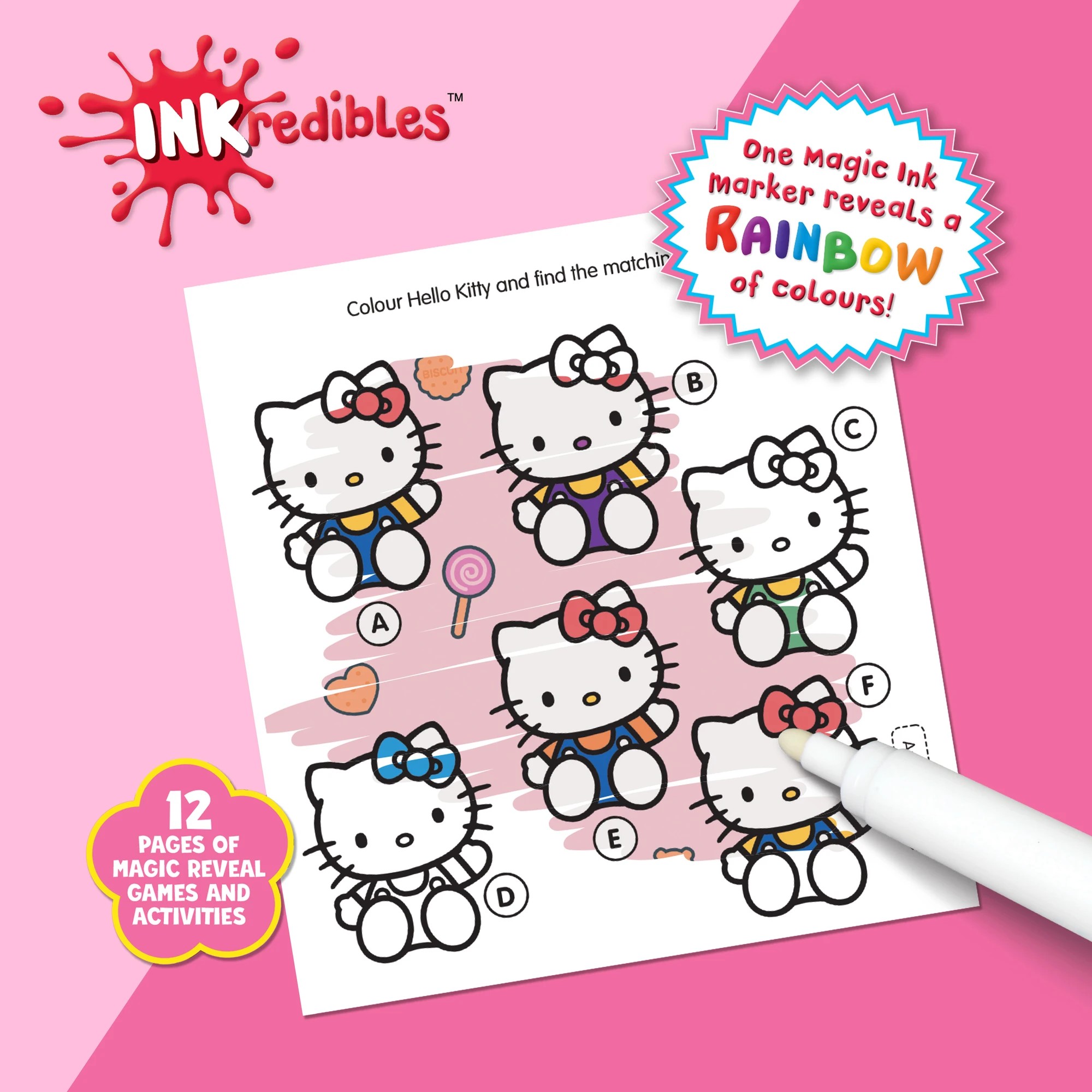 3 INKredibles Hello Kitty Mess Free Magic Ink Pictures! - Book, 3 of 5