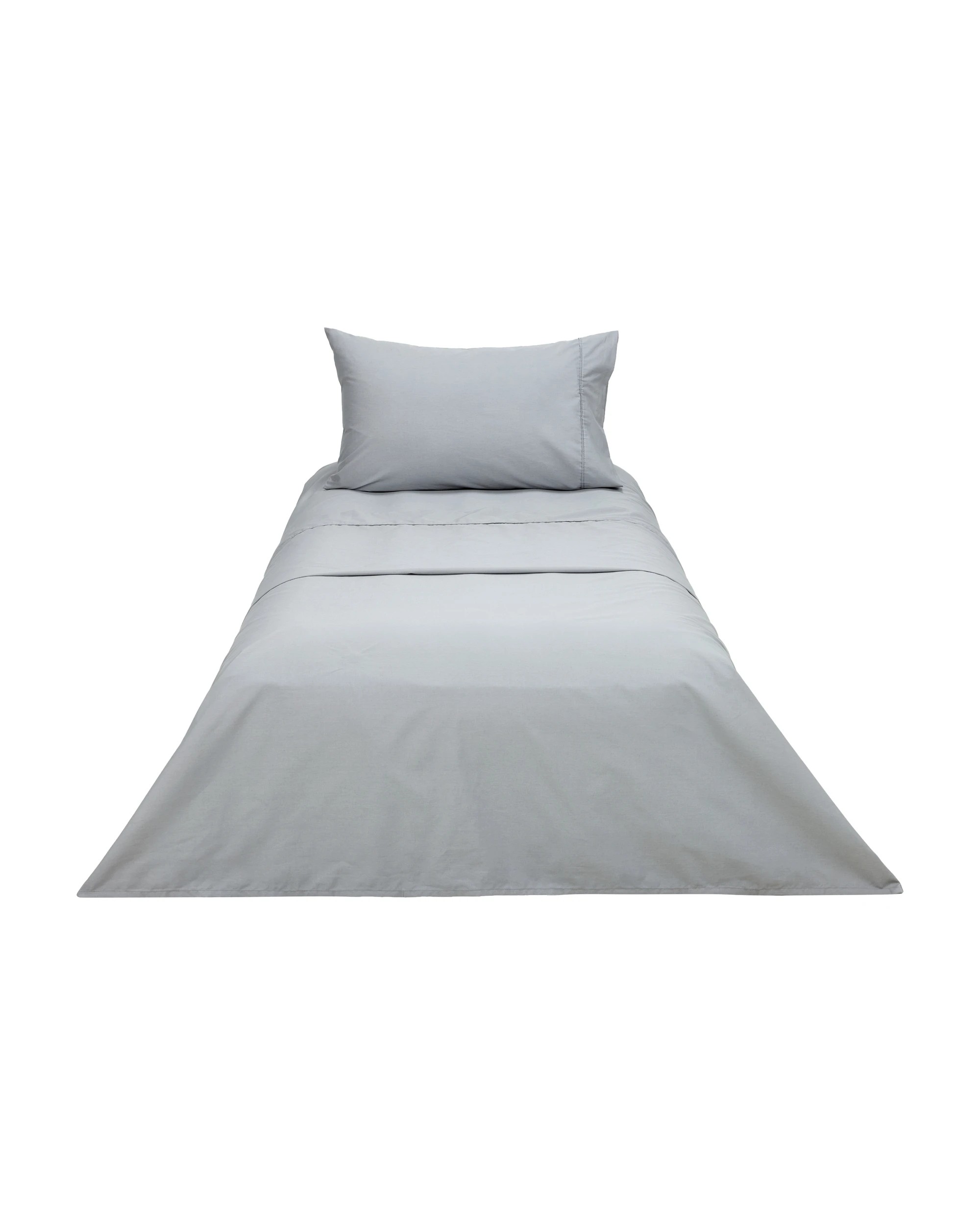 9 250 Thread Count Cotton Rich Sheet Set - Single Bed, Light Grey, 9 of 10