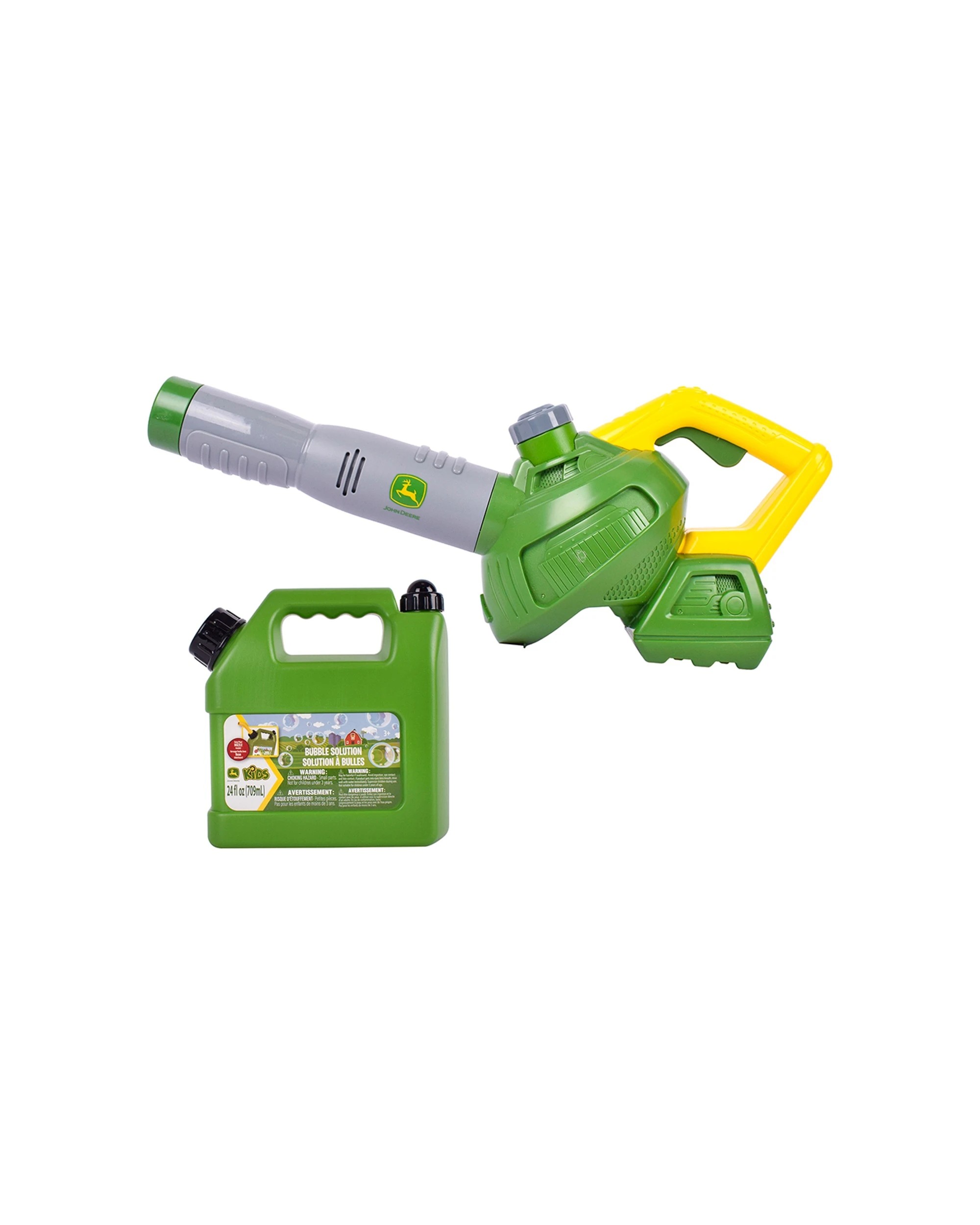 1 John Deere Bubble Leaf Blower With Bubble Refill Gas Can 700ml For Kids Aged 3 Plus - Green, 1 of 2