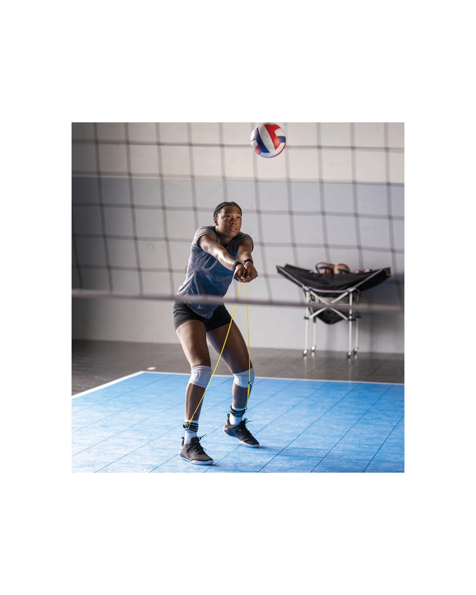 5 Sklz Bump N Pass Volleyball Trainer Adjustable Cord Padded Cuffs - Yellow, 5 of 5