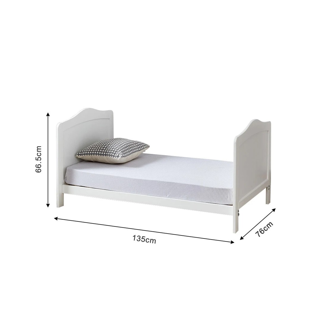 11 2-in-1 Wooden Cot - White, 11 of 11